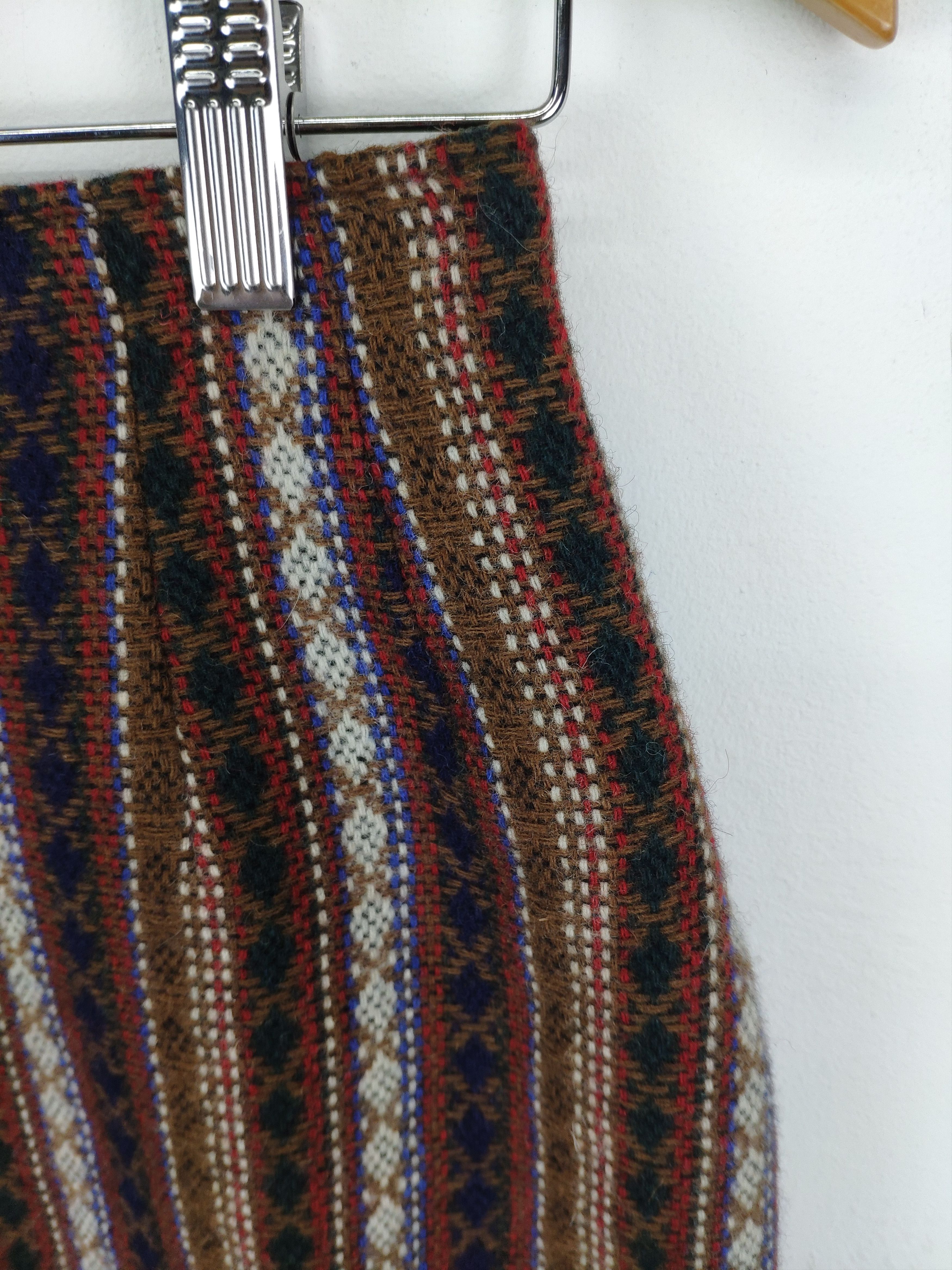 Japanese Brand Vintage Wool Mini Skirt Native Style Size 24" / US 00 / IT 34 - 4 Thumbnail