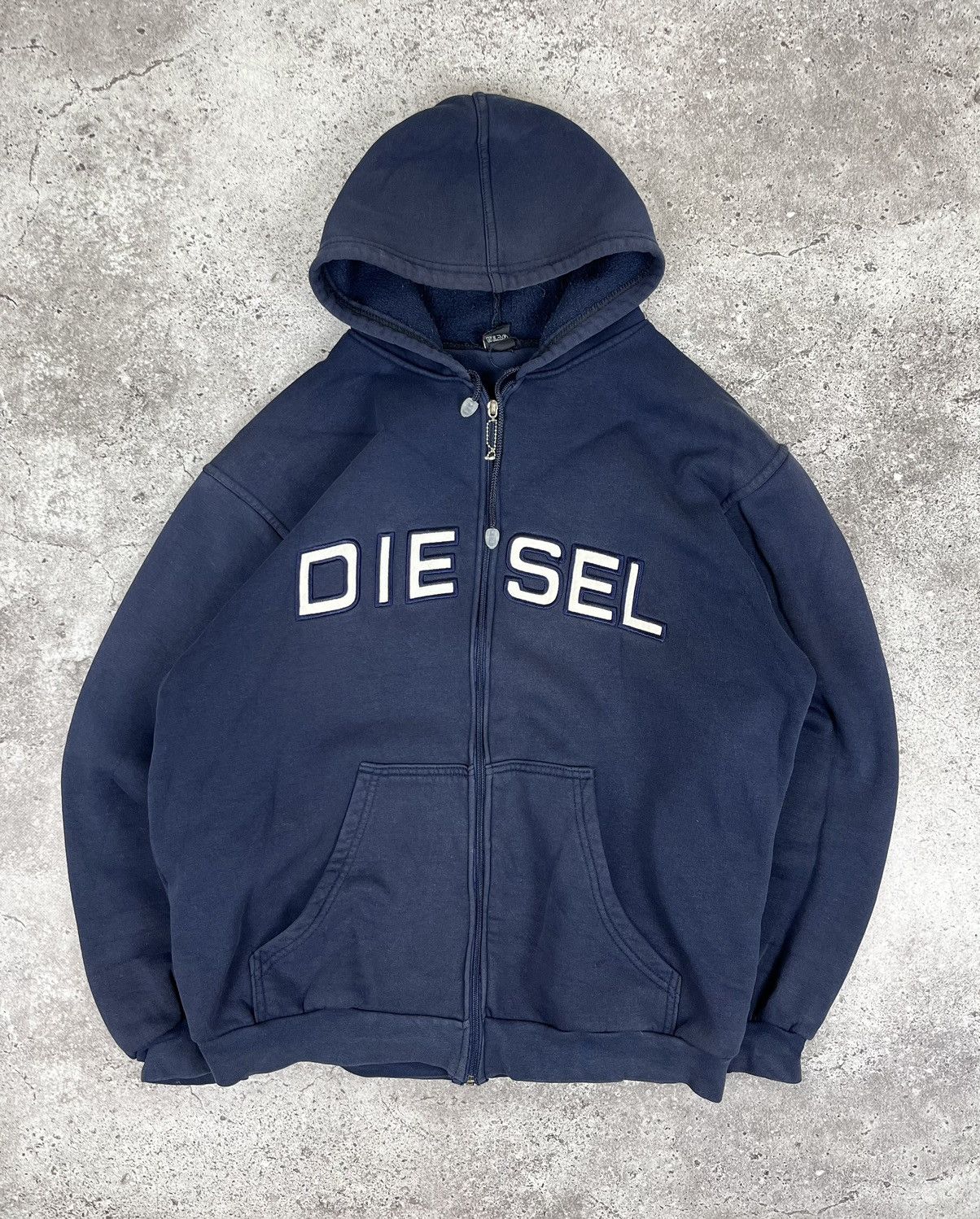 Diesel Simple Logo Faded Grey Hoodie main image 1
