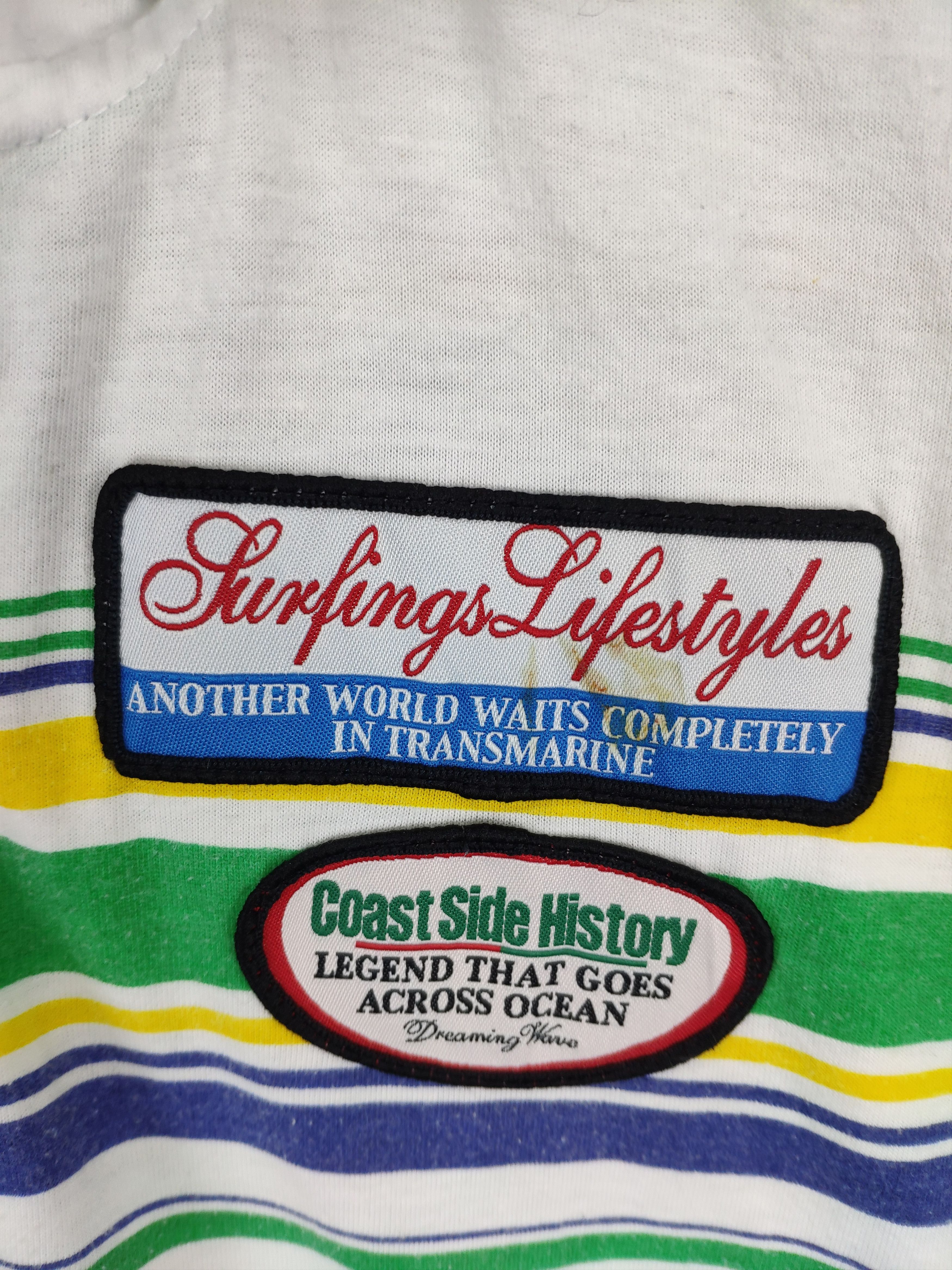 Japanese Brand × Vintage Vintage Riding Storm Striped Collared Shirt Surfing Size US M / EU 48-50 / 2 - 11 Thumbnail