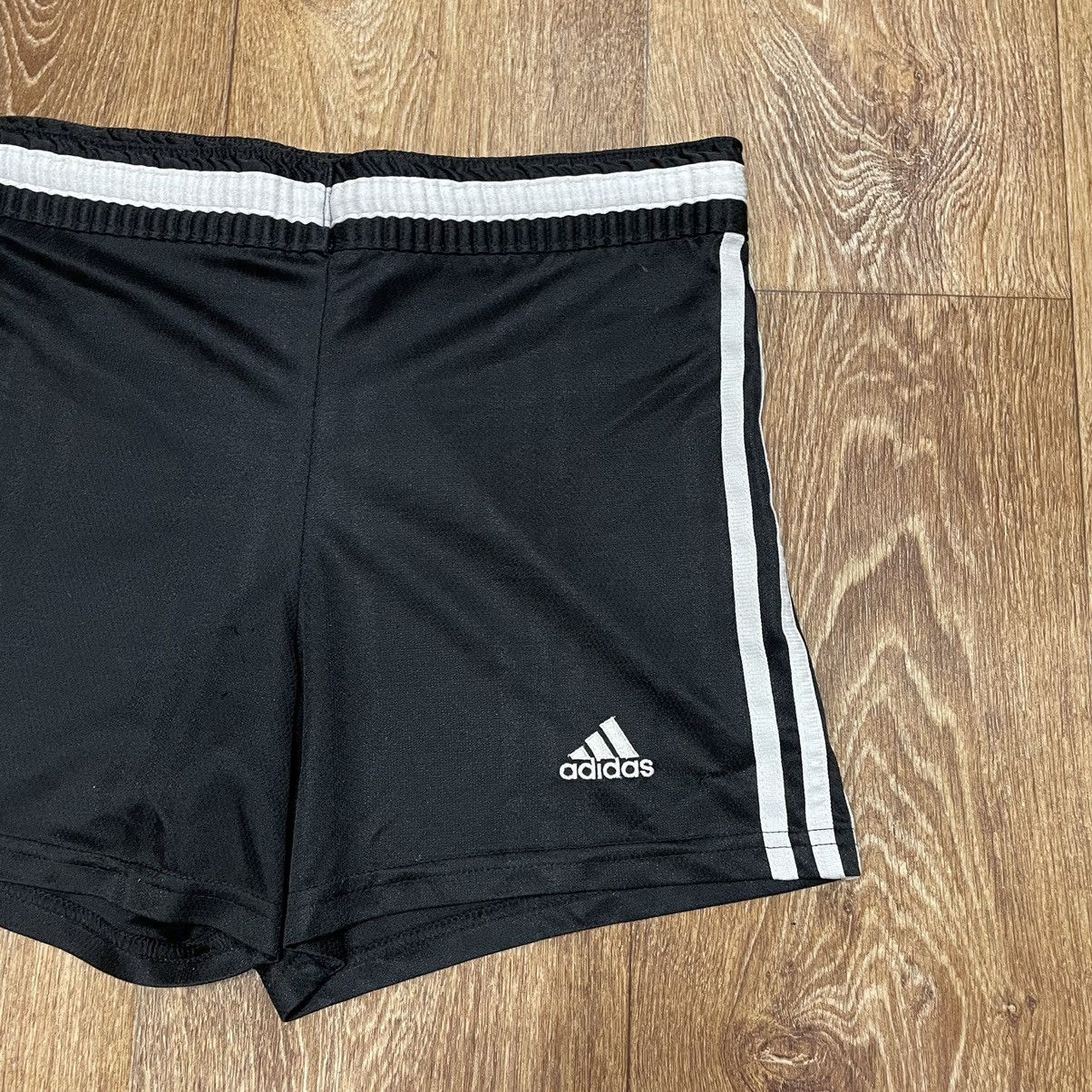 Vintage Vintage Y2K Adidas Striped Athletic Shorts Black Punk Logo M Size US 32 / EU 48 - 2 Thumbnail