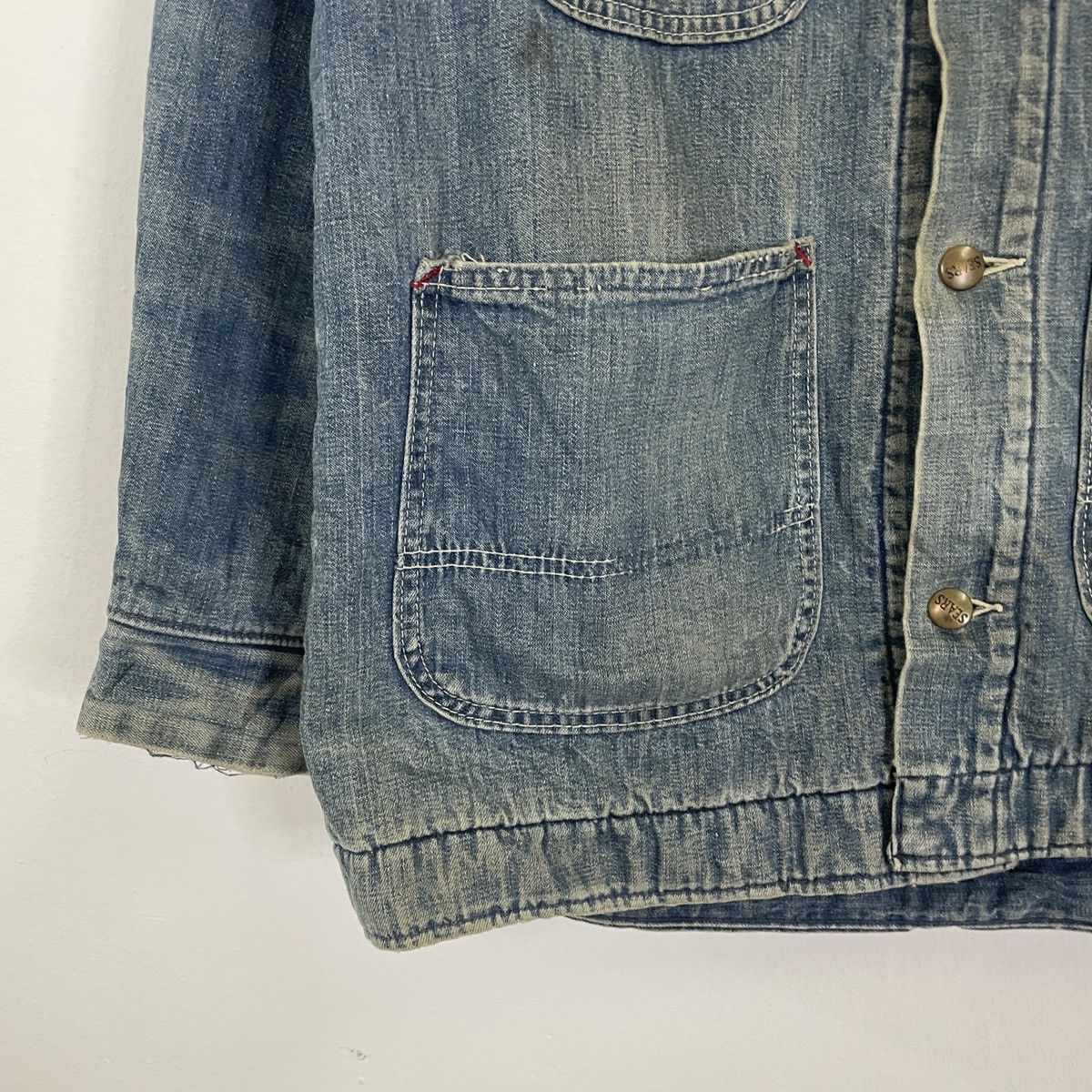 Sears RARE‼️Vintage 60s Sears Button Ups Workers Denim Jacket Size US L / EU 52-54 / 3 - 4 Thumbnail
