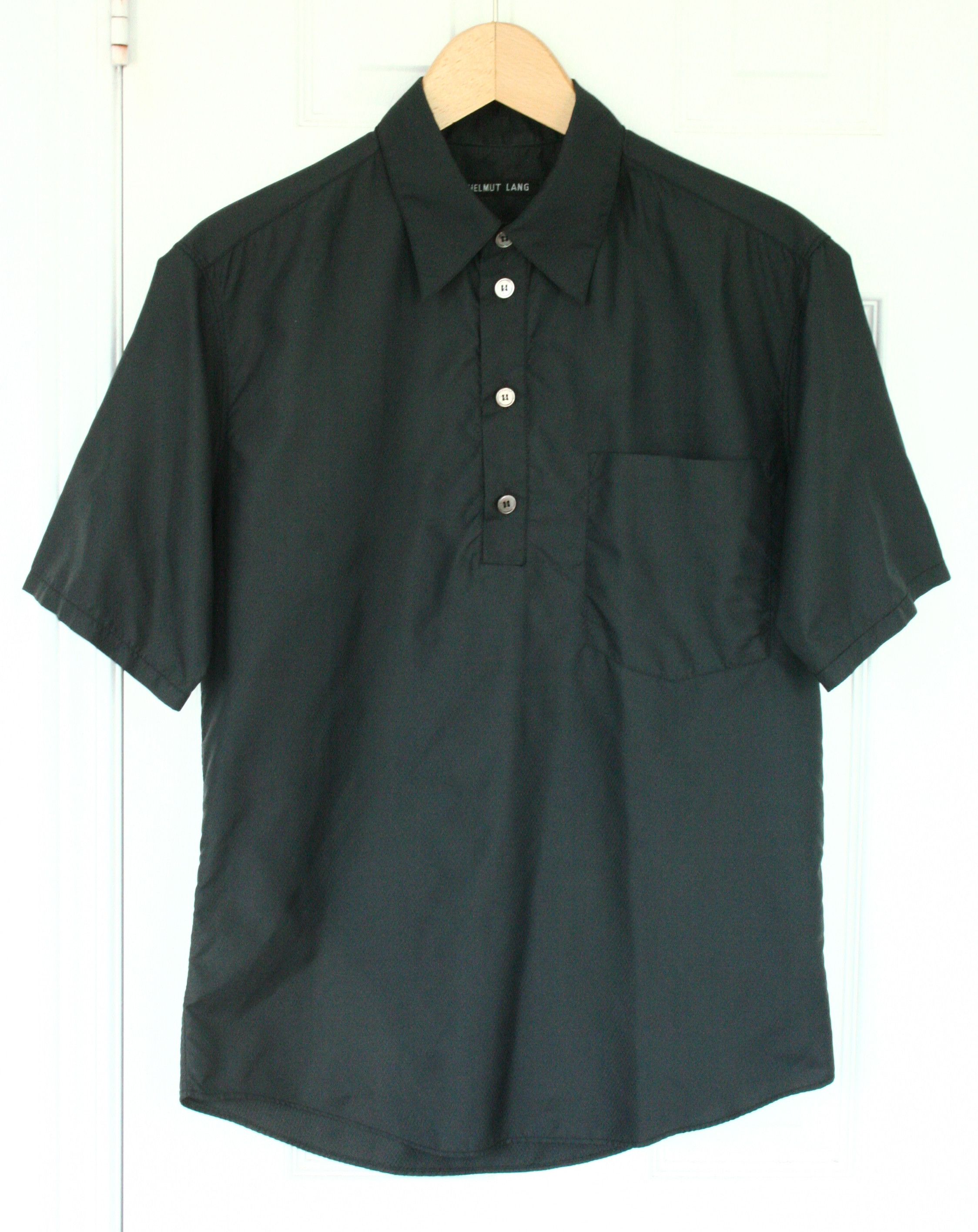 Helmut Lang Helmut Lang Black Nylon "Snakeskin" Polo 44 XS / Small Size US S / EU 44-46 / 1 - 2 Thumbnail