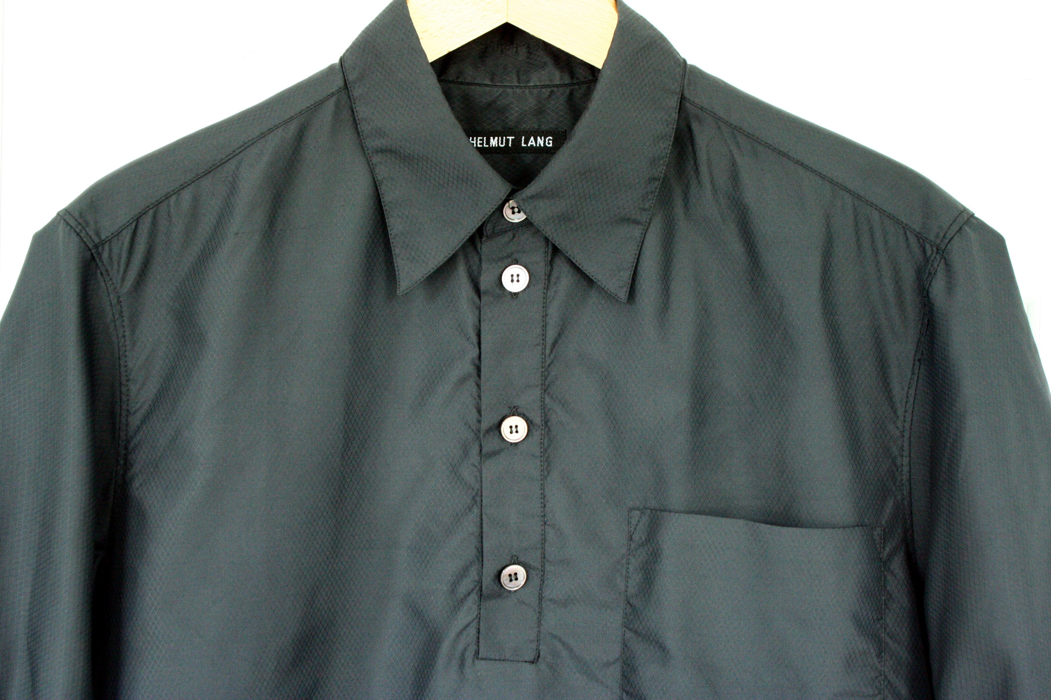 Helmut Lang Helmut Lang Black Nylon "Snakeskin" Polo 44 XS / Small Size US S / EU 44-46 / 1 - 4 Thumbnail