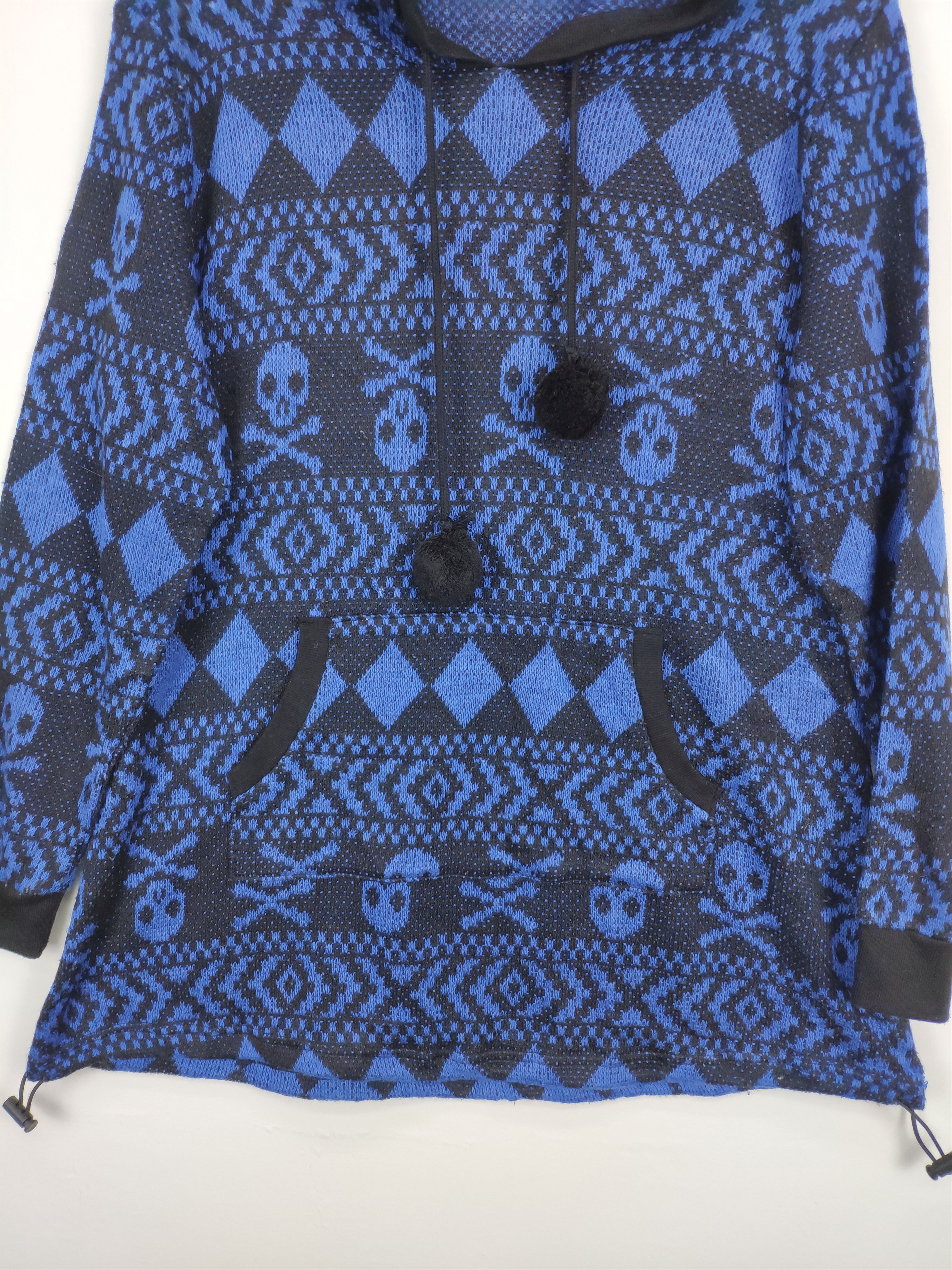 Japanese Brand Vintage Skull Knit Sweater Hoodie by PLG Size M / US 6-8 / IT 42-44 - 7 Thumbnail