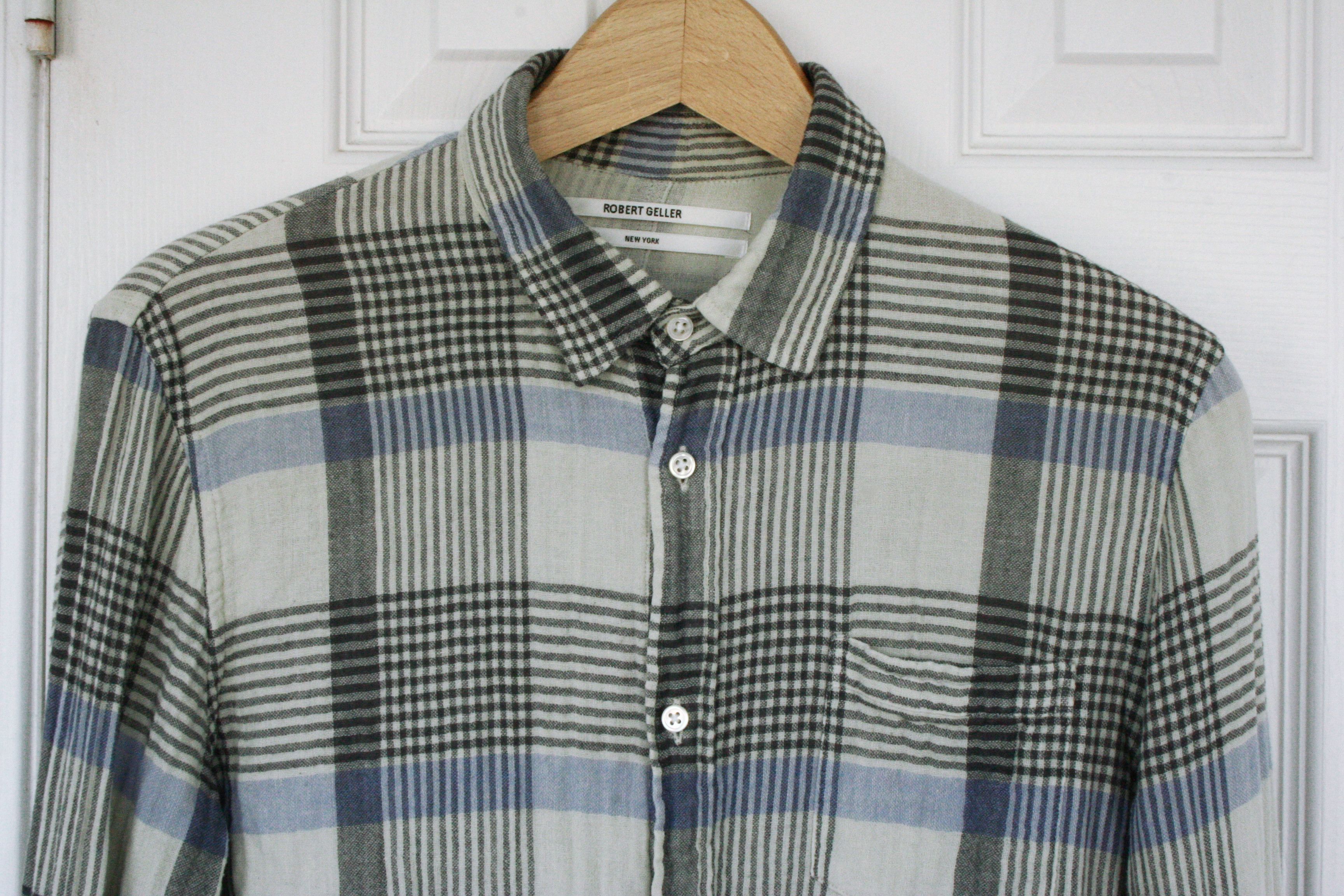 Robert Geller Robert Geller California Button Up Shadow Plaid XS Small Size US S / EU 44-46 / 1 - 3 Thumbnail