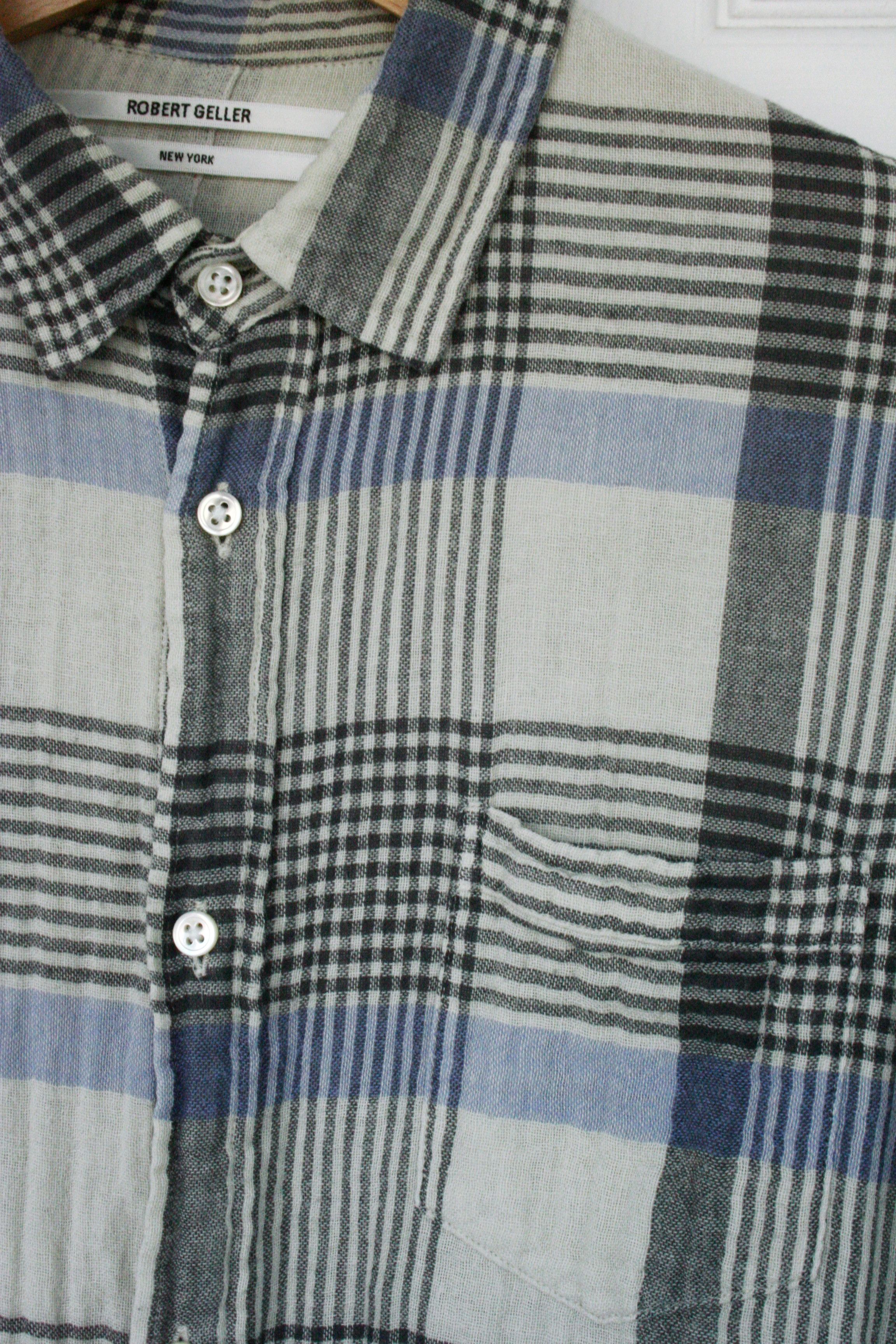 Robert Geller Robert Geller California Button Up Shadow Plaid XS Small Size US S / EU 44-46 / 1 - 4 Thumbnail