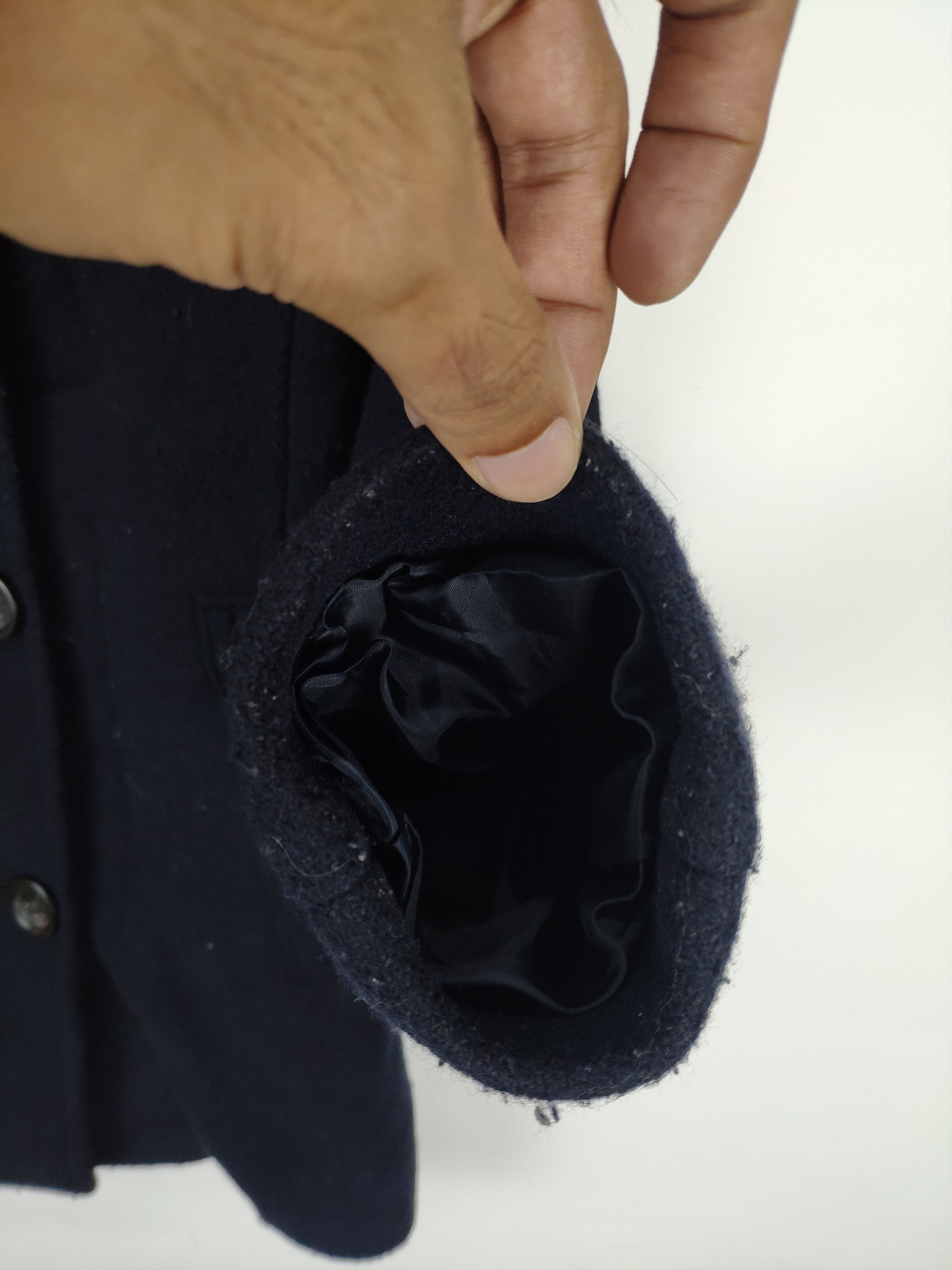 Japanese Brand × Uniqlo 🇯🇵 Uniqlo Wool Jacket Double Breasted Peacoat Size S / US 4 / IT 40 - 4 Thumbnail