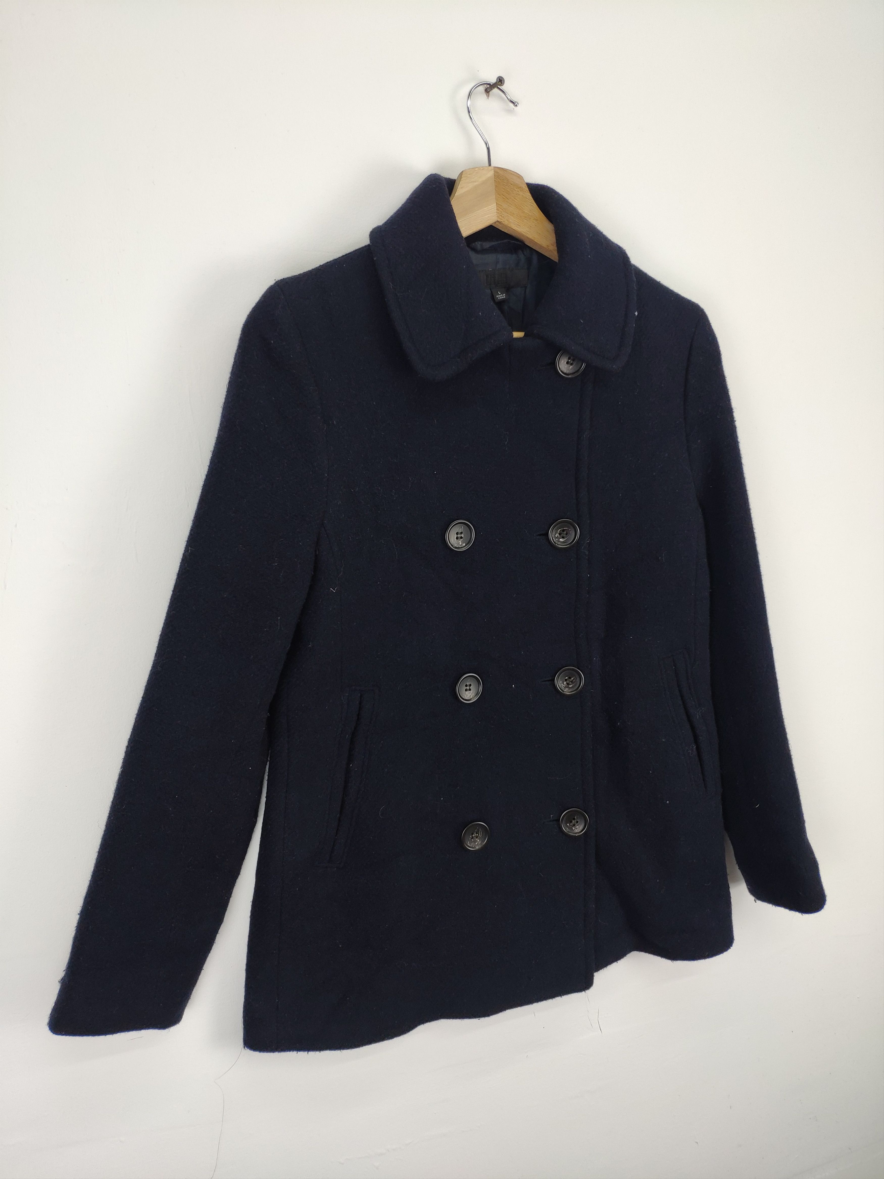 Japanese Brand × Uniqlo 🇯🇵 Uniqlo Wool Jacket Double Breasted Peacoat Size S / US 4 / IT 40 - 3 Thumbnail