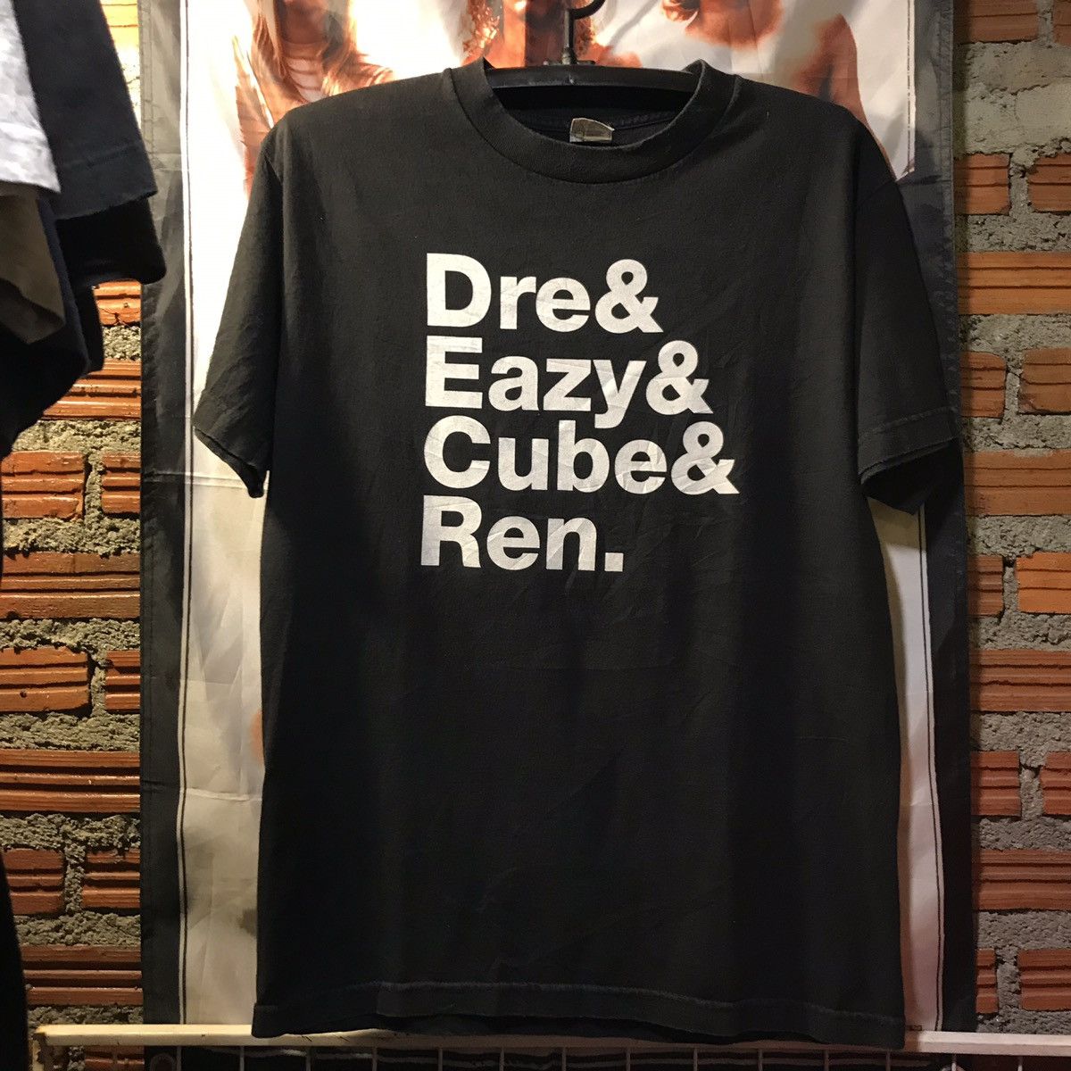 NWA Shirt Rap Hip Hop Ice Cube Dr. Dre Easy E Street Style NWA Tee Reprint S - Foto 6