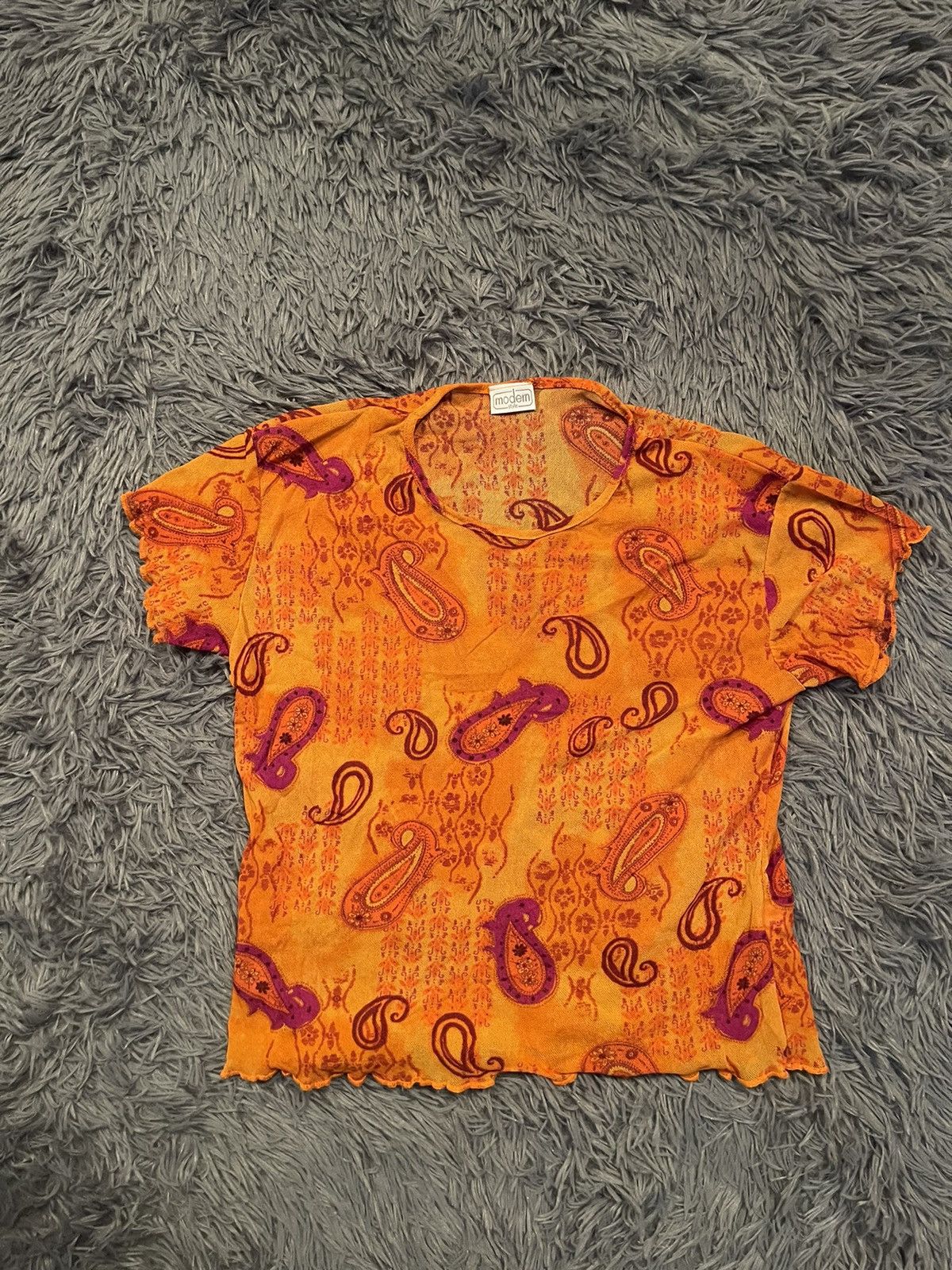 Vintage Modern 90s vintage Italian mesh JPG style t-shirt Size L / US 10 / IT 46 - 1 Thumbnail