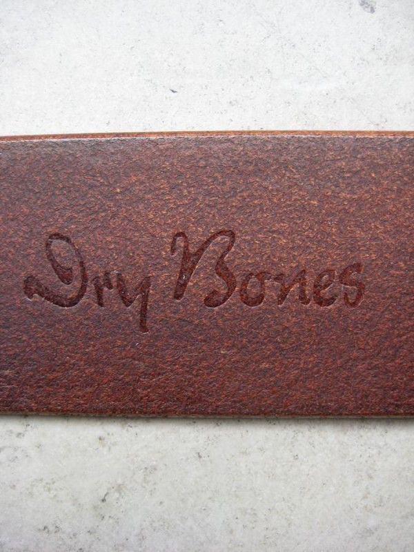 Dry Bones Dual Prong Leather Belt - Steerhide Size ONE SIZE - 3 Thumbnail
