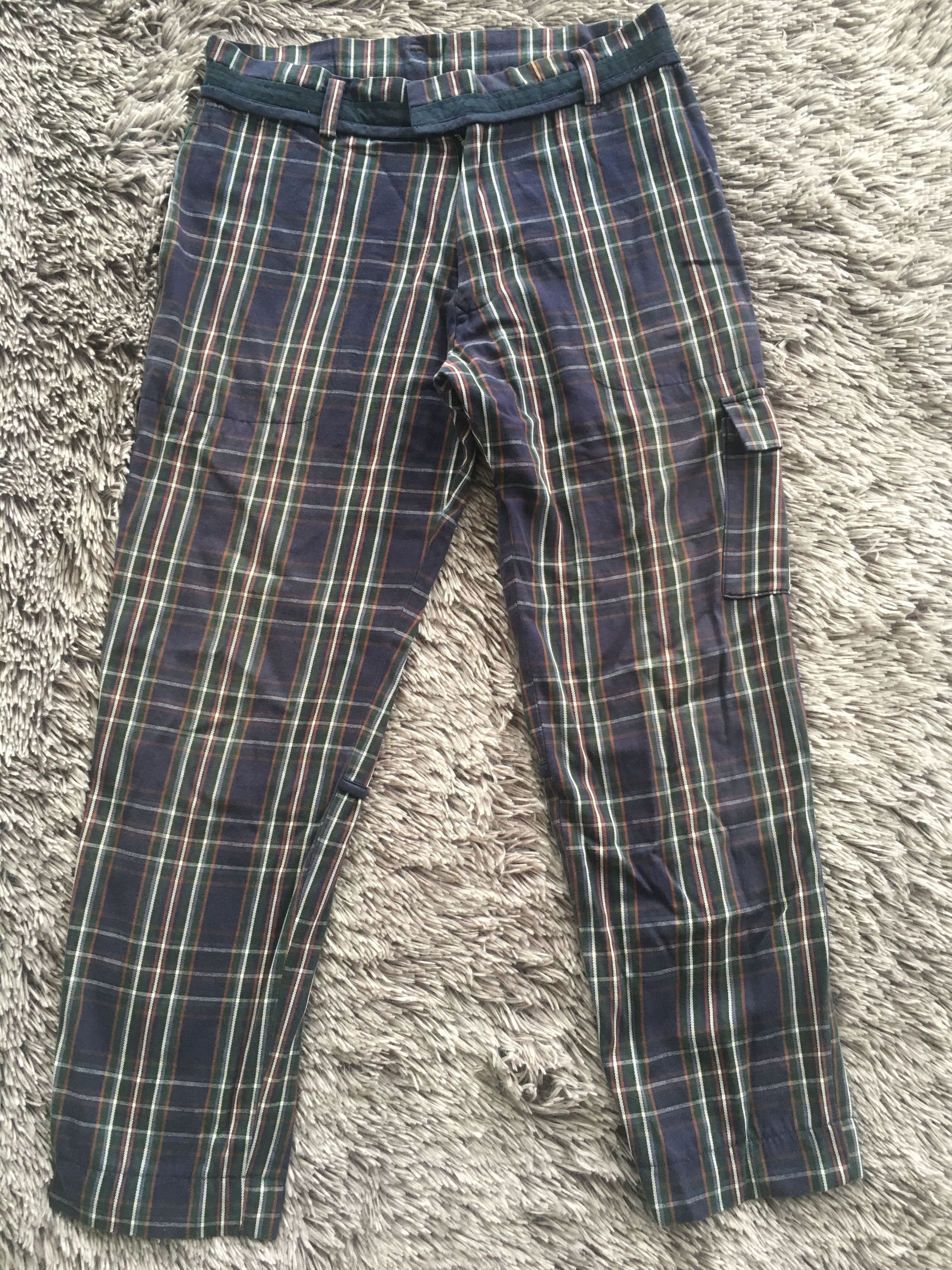 Undercover Undercover AW 1996 Blue Tartan Cargo Pant Size US 30 / EU 46 - 1 Thumbnail