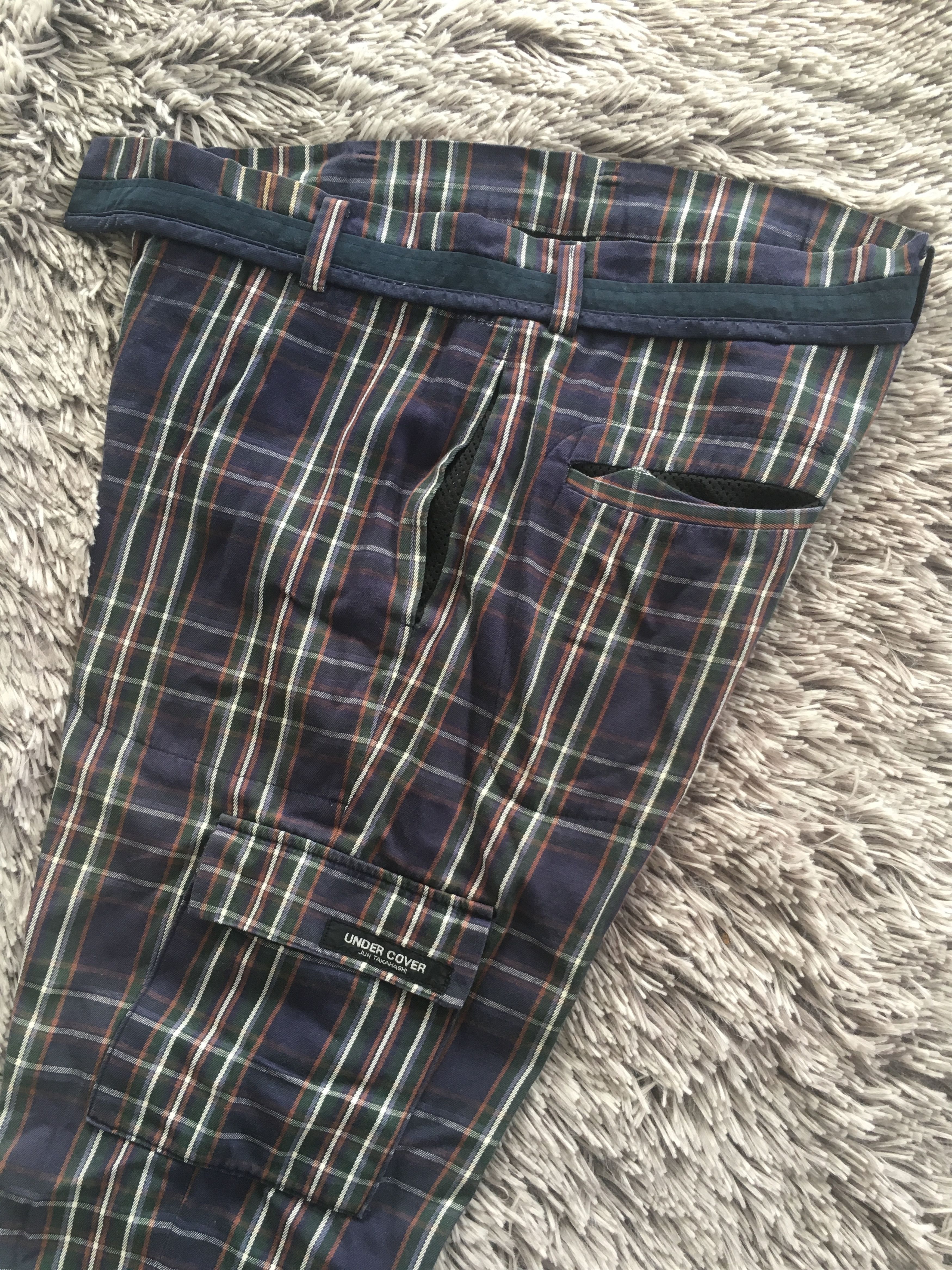 Undercover Undercover AW 1996 Blue Tartan Cargo Pant Size US 30 / EU 46 - 2 Thumbnail