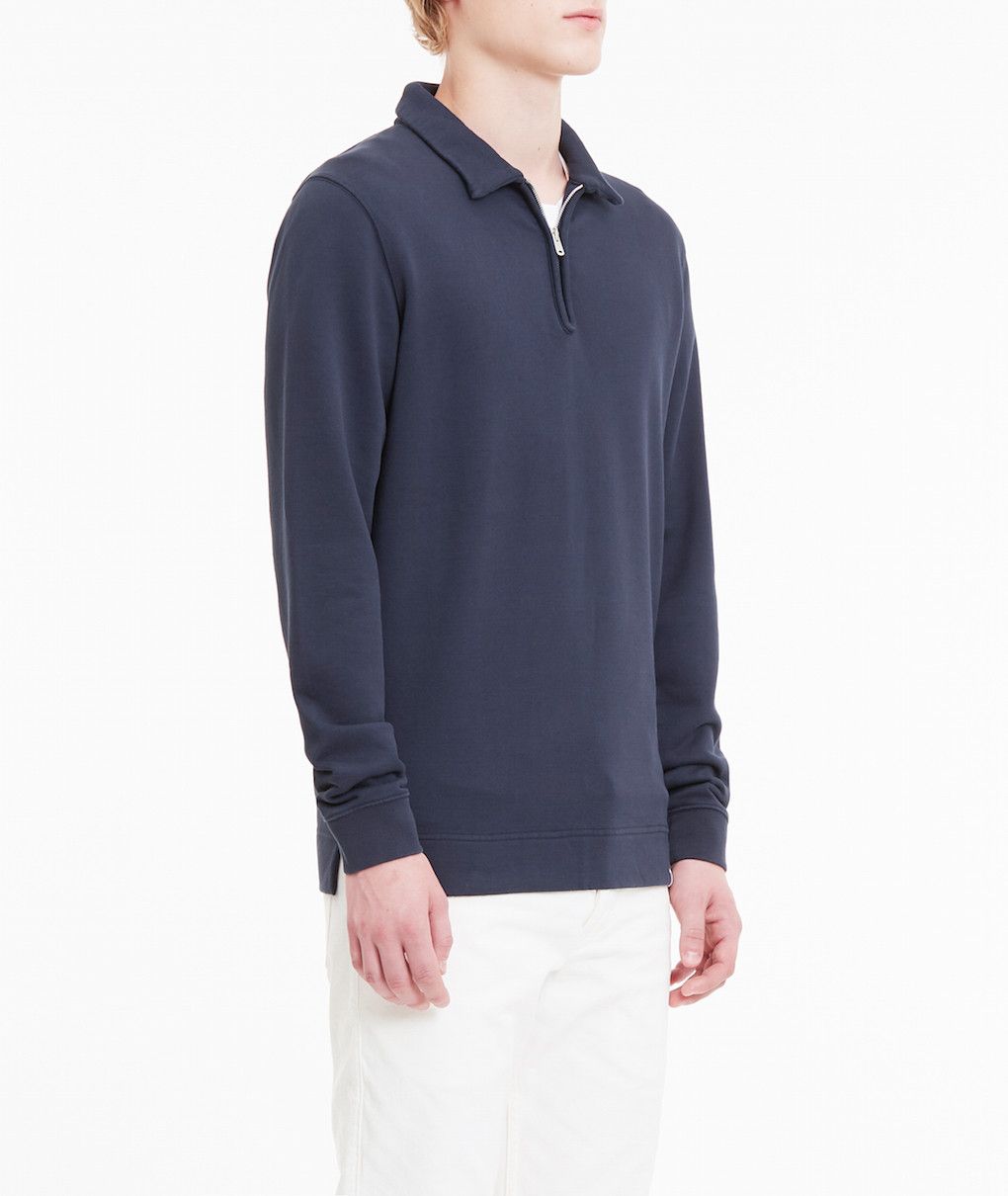 Norse Projects Half Zip Magne Sweater - Dark Navy Size US M / EU 48-50 / 2 - 2 Thumbnail