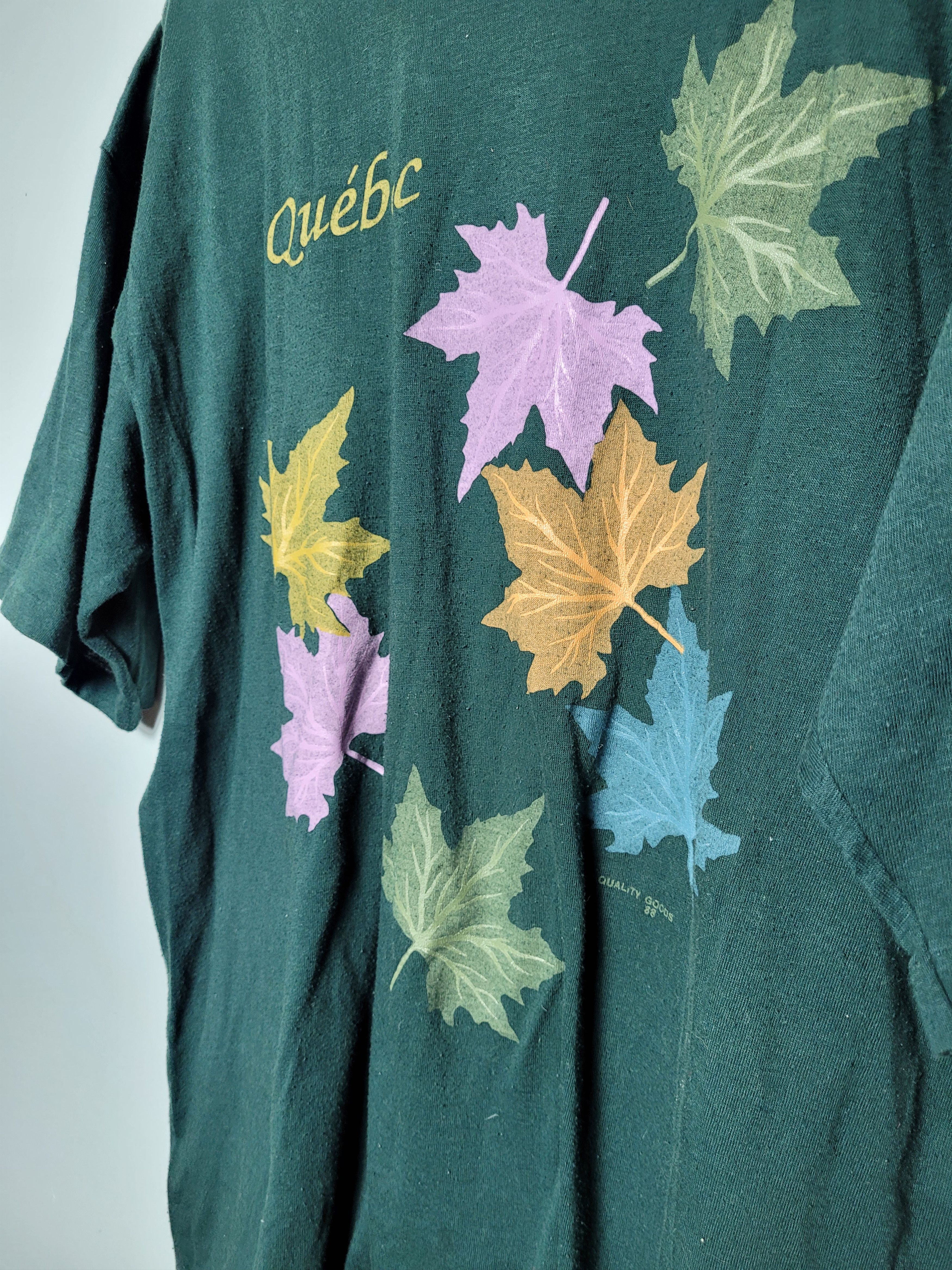Vintage vintage 80s Quebec nature made in Canada tee Size US L / EU 52-54 / 3 - 3 Thumbnail