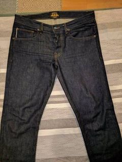 Brave Star Selvage Japan Sable Black Denim Jeans 43 x 35 True Fit Straight  USA