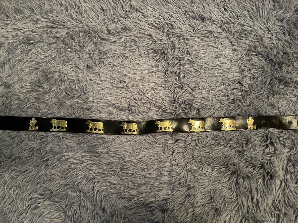 Etro × Vintage Etro 80s vintage iconic cows logo belt 101cm Size 32 - 5 Thumbnail
