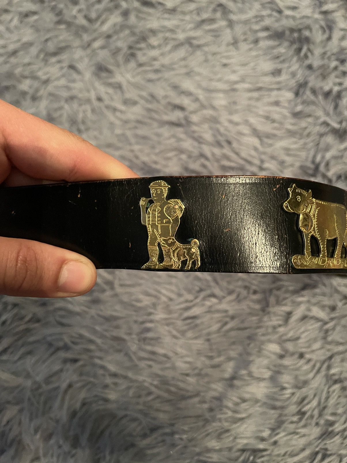 Etro × Vintage Etro 80s vintage iconic cows logo belt 101cm Size 32 - 7 Thumbnail