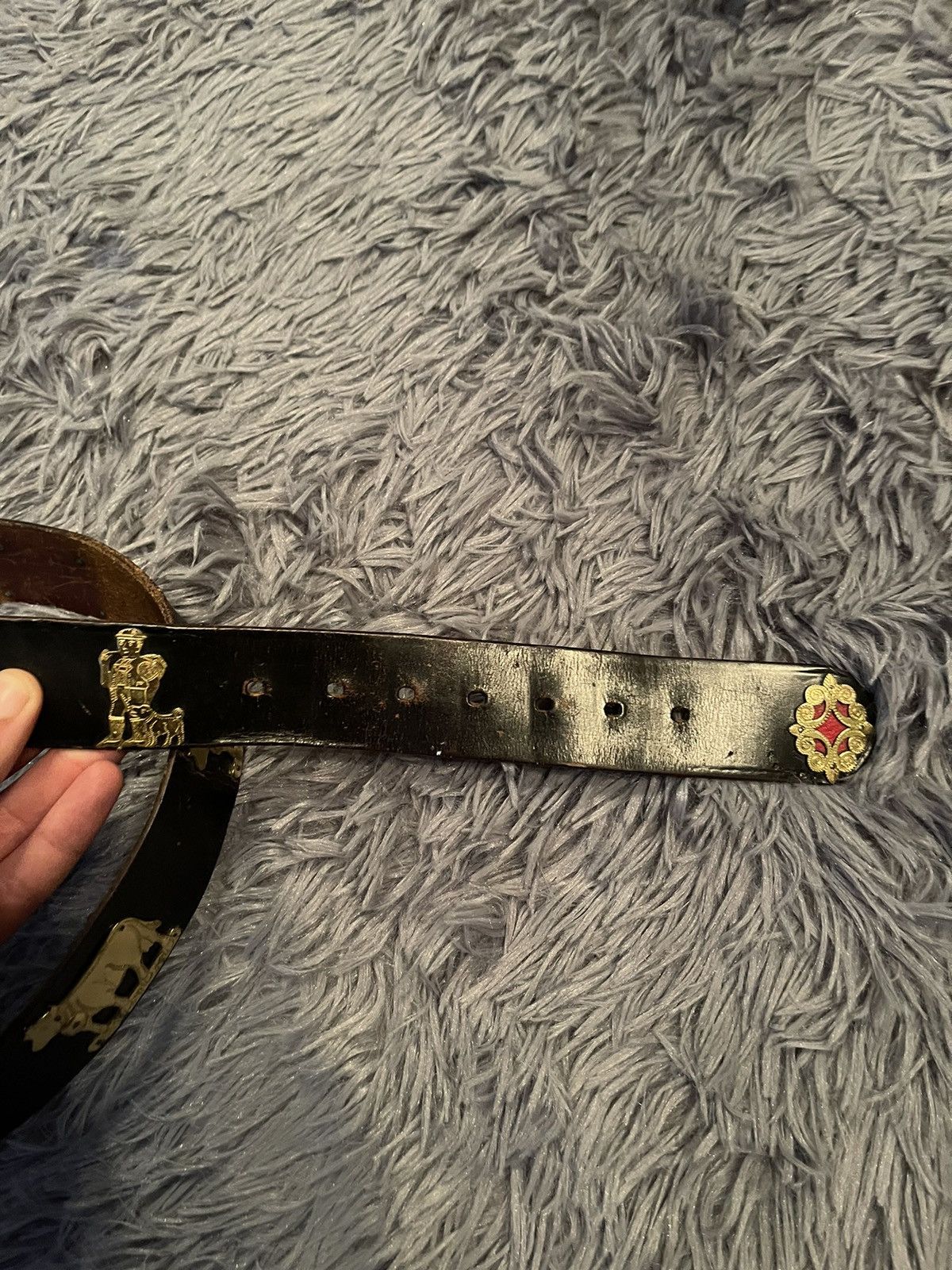 Etro × Vintage Etro 80s vintage iconic cows logo belt 101cm Size 32 - 3 Thumbnail