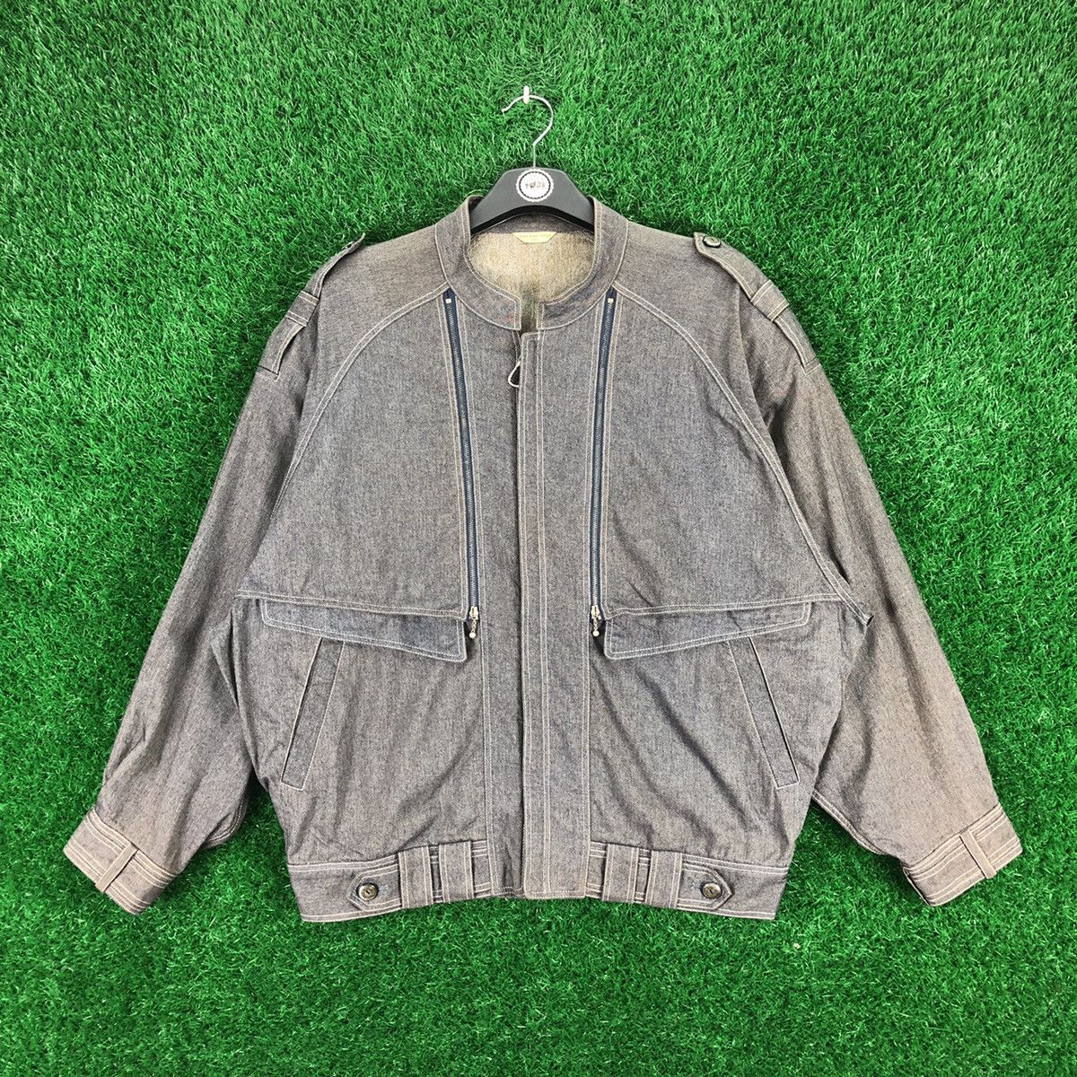 Japanese Brand Vintage Parachute Bomber Style by Jeans Paul Isola Paris Size US L / EU 52-54 / 3 - 1 Thumbnail