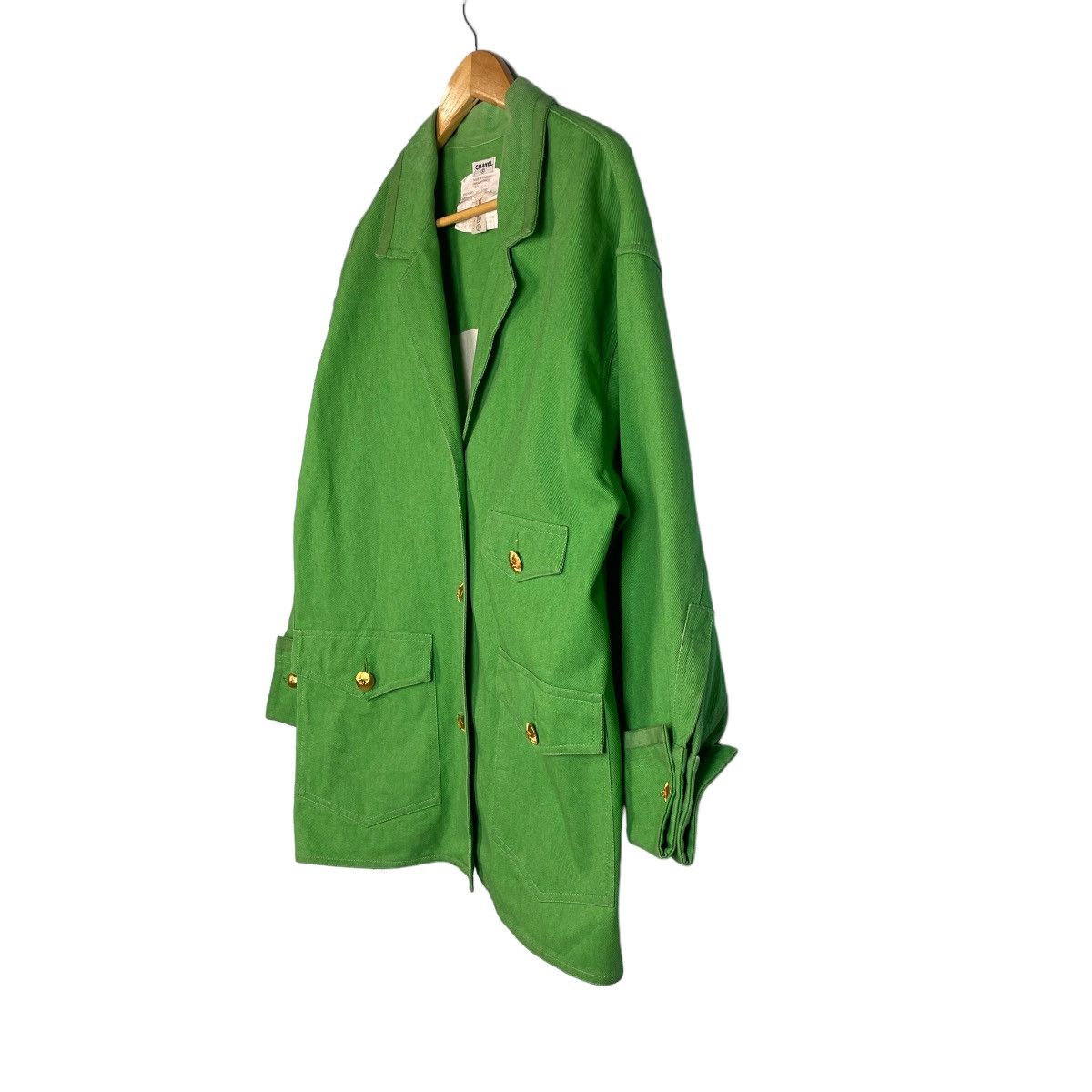 Chanel 🔥LAST PRICE🔥 Chanel Vert Green CC Buttons Coat Size M / US 6-8 / IT 42-44 - 7 Thumbnail