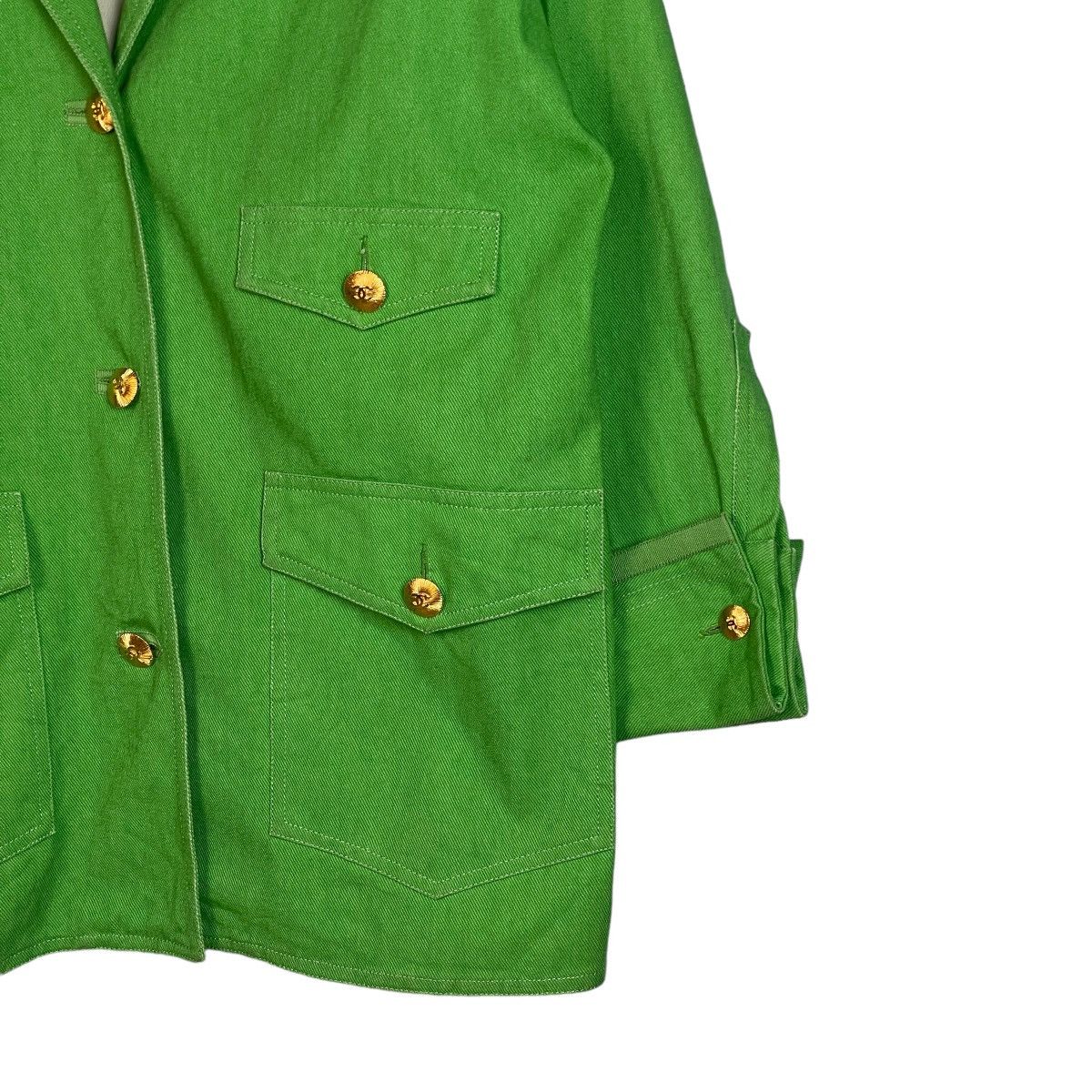 Chanel 🔥LAST PRICE🔥 Chanel Vert Green CC Buttons Coat Size M / US 6-8 / IT 42-44 - 4 Thumbnail