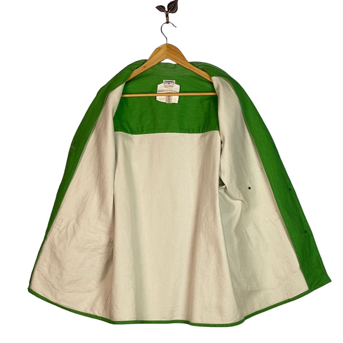 Chanel 🔥LAST PRICE🔥 Chanel Vert Green CC Buttons Coat Size M / US 6-8 / IT 42-44 - 15 Thumbnail