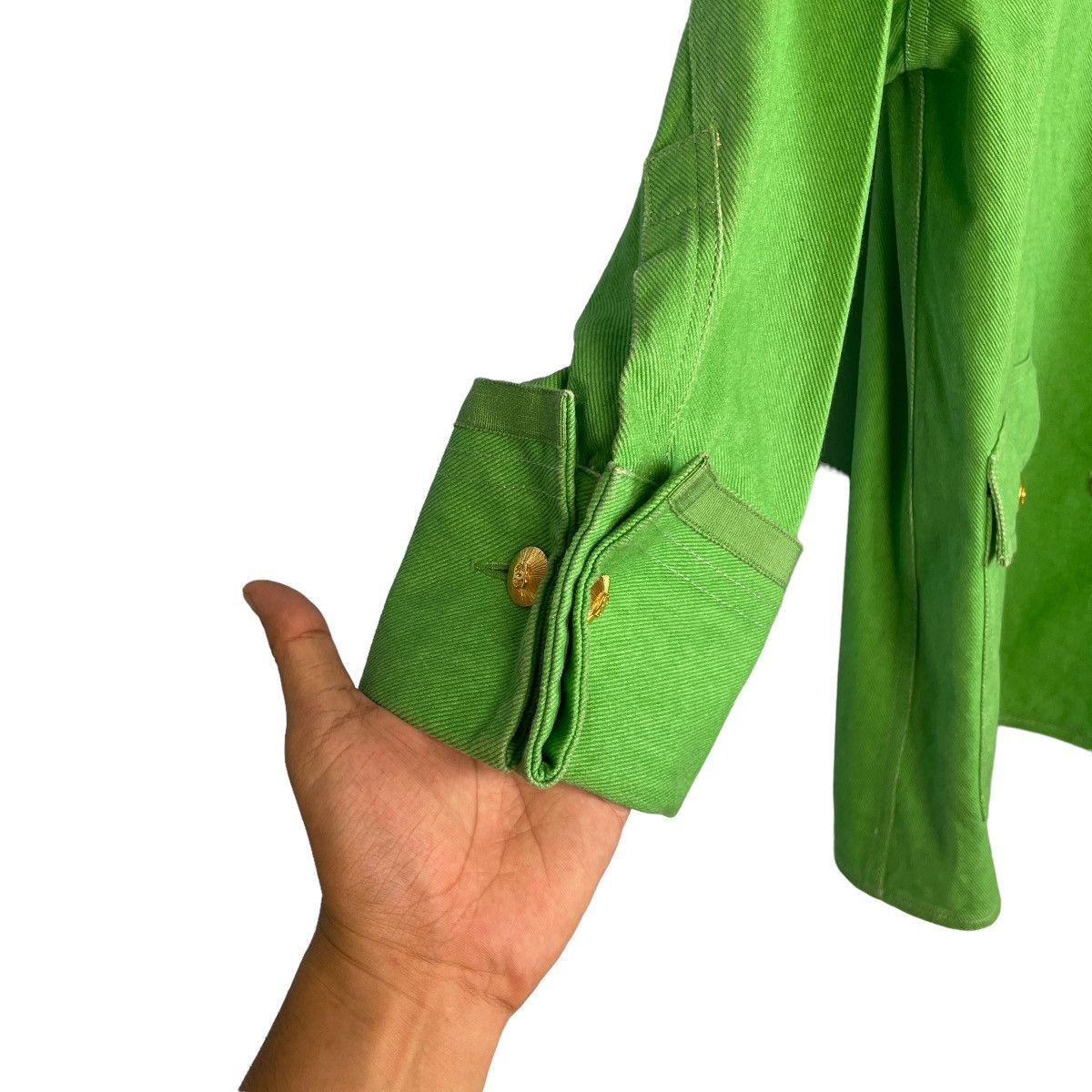 Chanel 🔥LAST PRICE🔥 Chanel Vert Green CC Buttons Coat Size M / US 6-8 / IT 42-44 - 8 Thumbnail