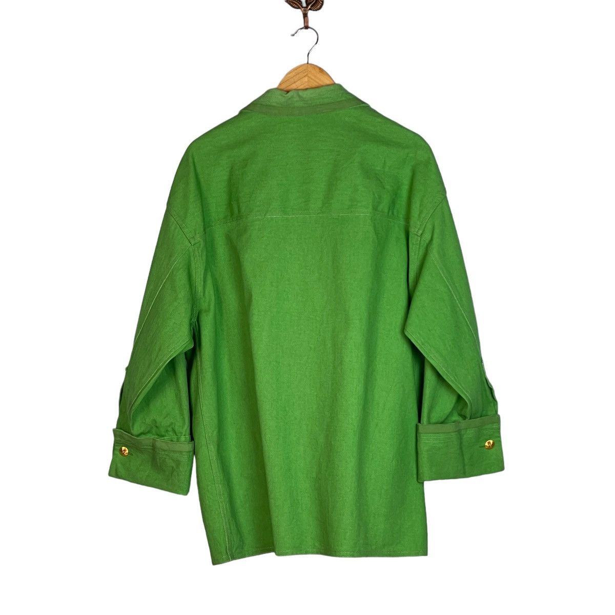 Chanel 🔥LAST PRICE🔥 Chanel Vert Green CC Buttons Coat Size M / US 6-8 / IT 42-44 - 14 Thumbnail