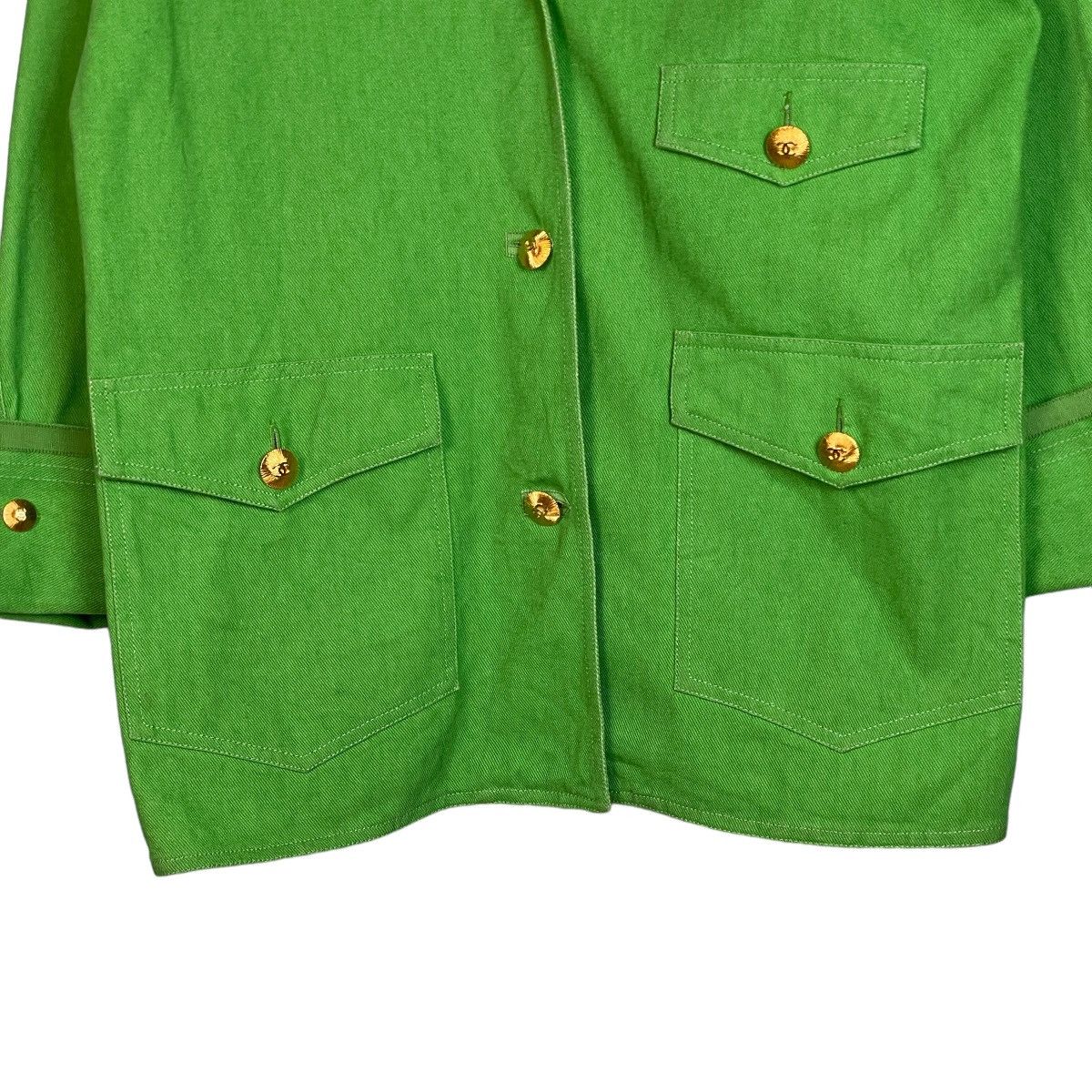 Chanel 🔥LAST PRICE🔥 Chanel Vert Green CC Buttons Coat Size M / US 6-8 / IT 42-44 - 5 Thumbnail