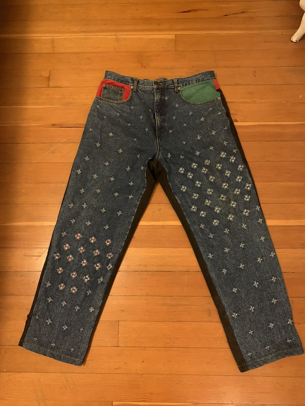 Japanese Brand MULTI COLOR DENIM TEXTURED DENIM Size US 36 / EU 52 - 1 Thumbnail