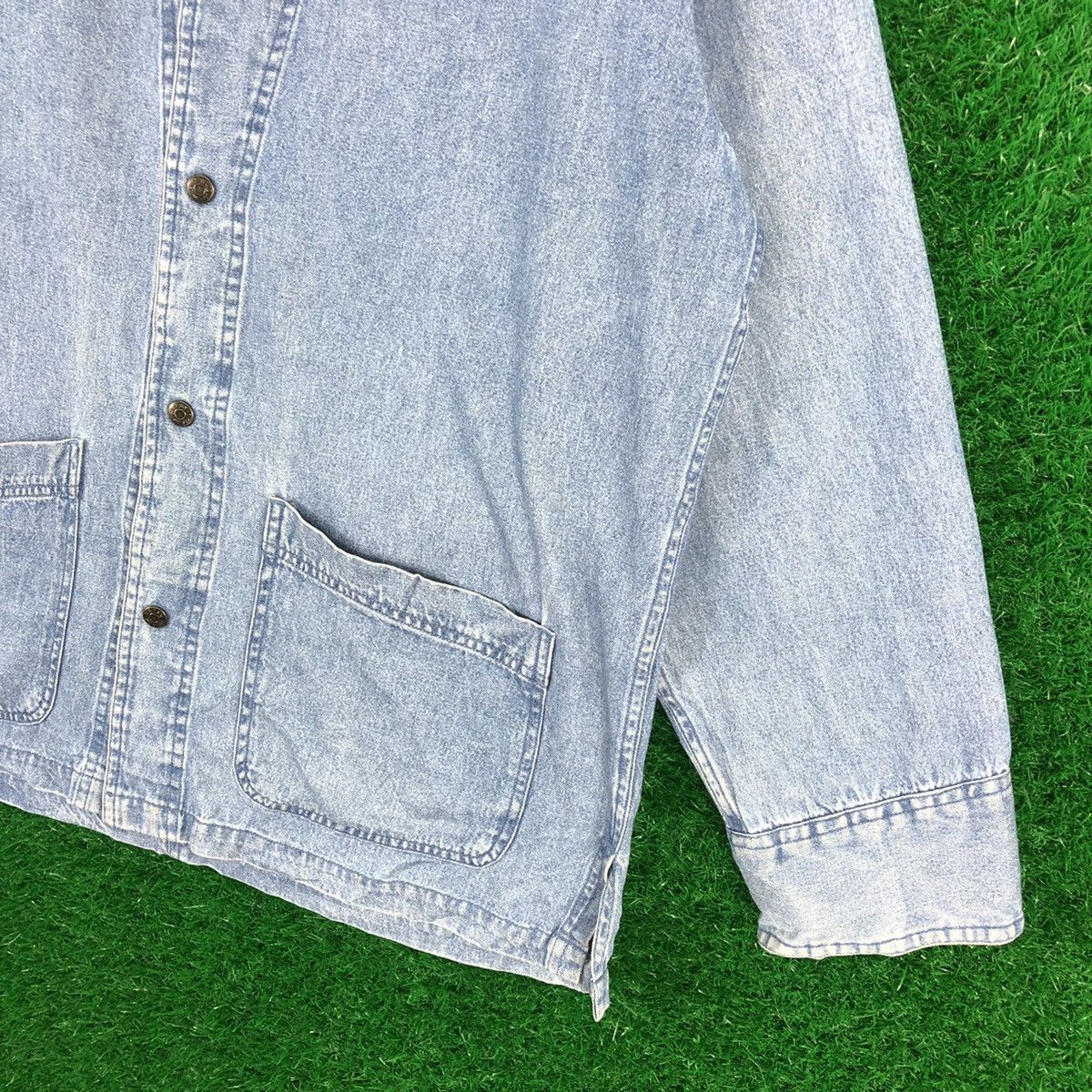 Bugle Boy Vintage 80's Denim Chore Jacket Workwear Style by Bugle Boy Size US XXL / EU 58 / 5 - 3 Thumbnail