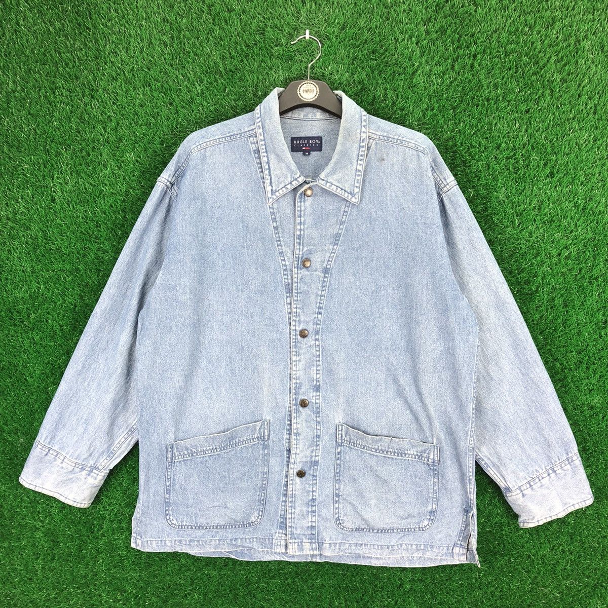 Bugle Boy Vintage 80's Denim Chore Jacket Workwear Style by Bugle Boy Size US XXL / EU 58 / 5 - 1 Thumbnail