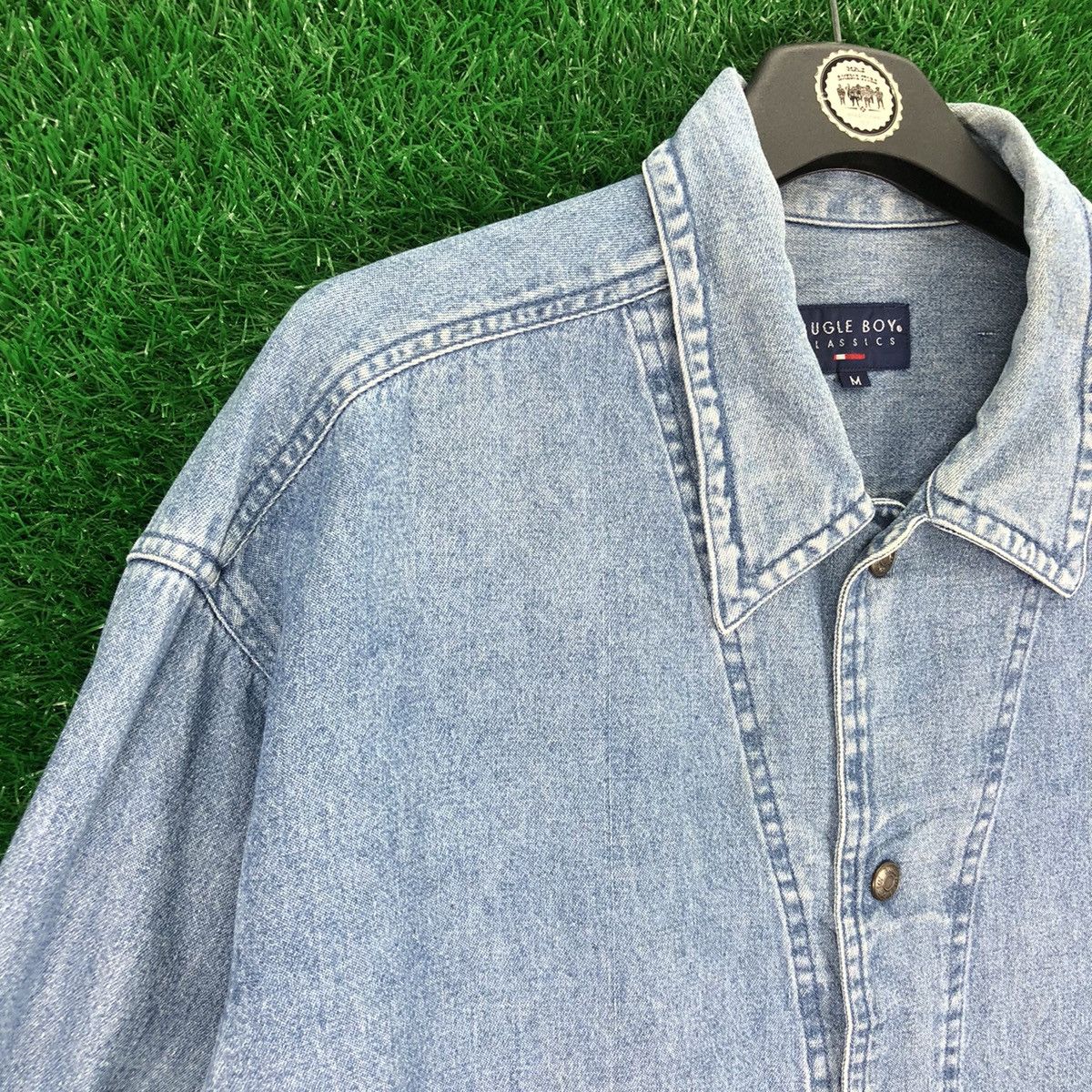 Bugle Boy Vintage 80's Denim Chore Jacket Workwear Style by Bugle Boy Size US XXL / EU 58 / 5 - 2 Thumbnail