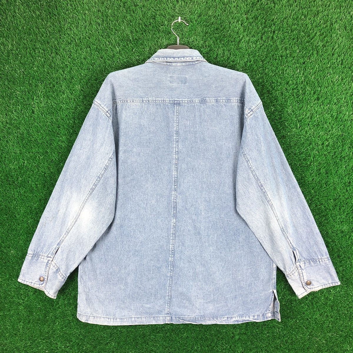 Bugle Boy Vintage 80's Denim Chore Jacket Workwear Style by Bugle Boy Size US XXL / EU 58 / 5 - 4 Thumbnail