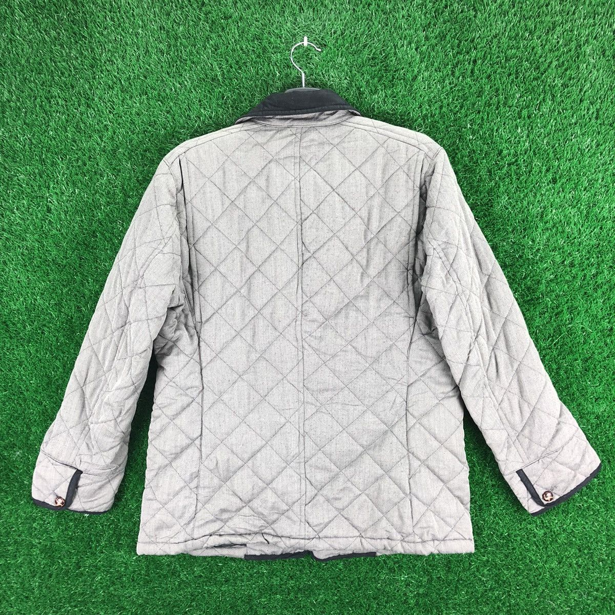Japanese Brand Vintage Jacket Herringbone Quilted Puffer by Field/Dream Size US L / EU 52-54 / 3 - 4 Thumbnail