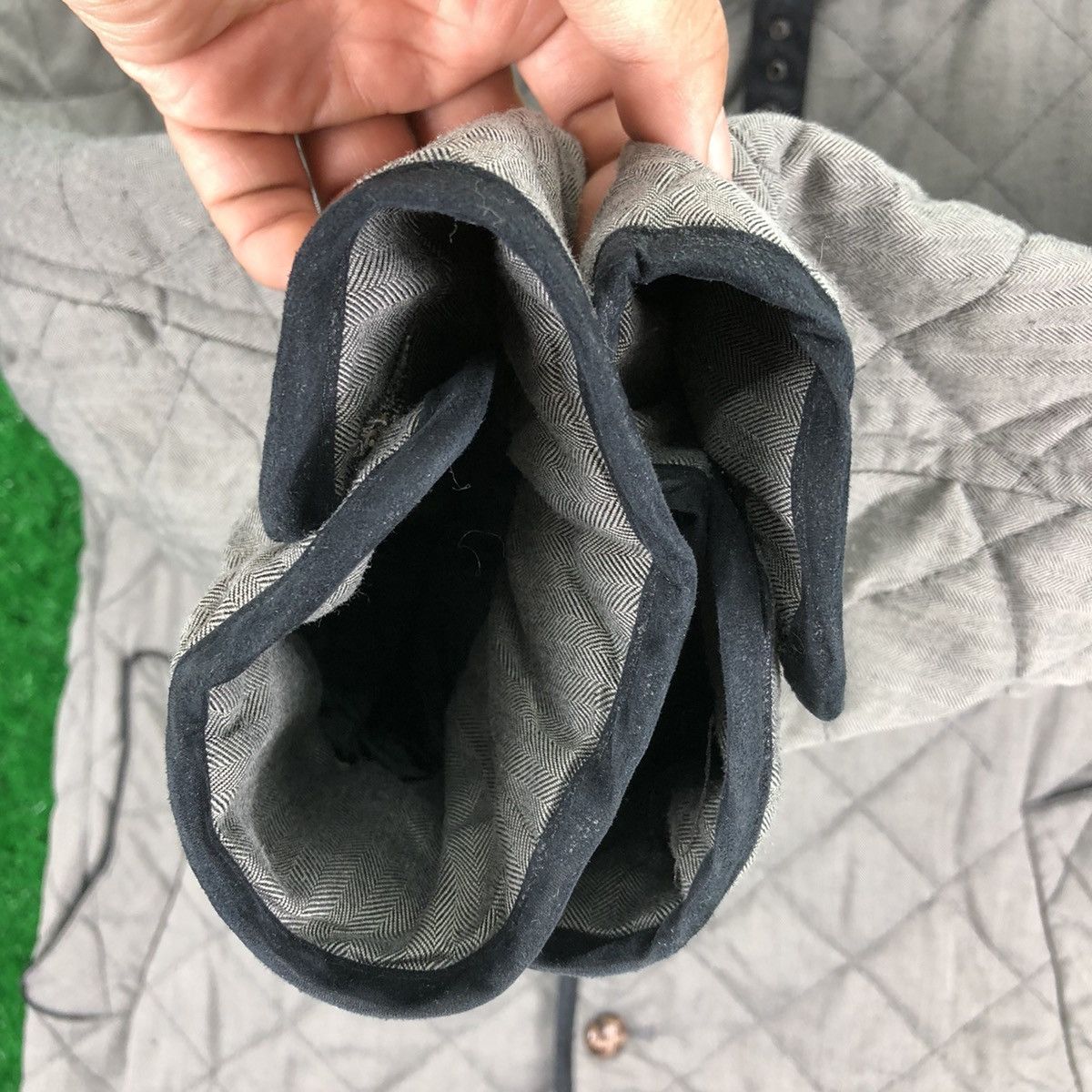 Japanese Brand Vintage Jacket Herringbone Quilted Puffer by Field/Dream Size US L / EU 52-54 / 3 - 10 Thumbnail