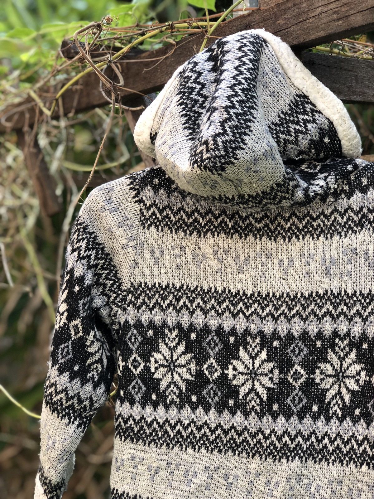 Edwin Vintage Knit Sherpa Sweater Hoodie by Something Edwin Size US XXS / EU 40 - 5 Thumbnail