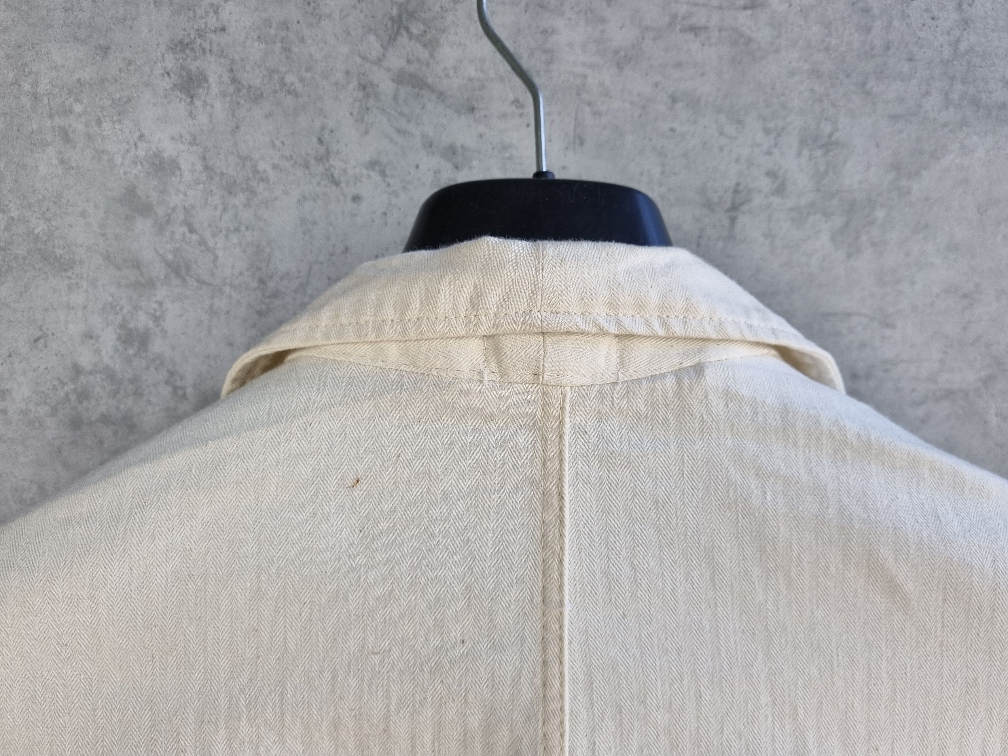 Le Laboureur × Vetra 60s Off White Vintage Worker Moleskine Chore Jacket Size US L / EU 52-54 / 3 - 11 Thumbnail