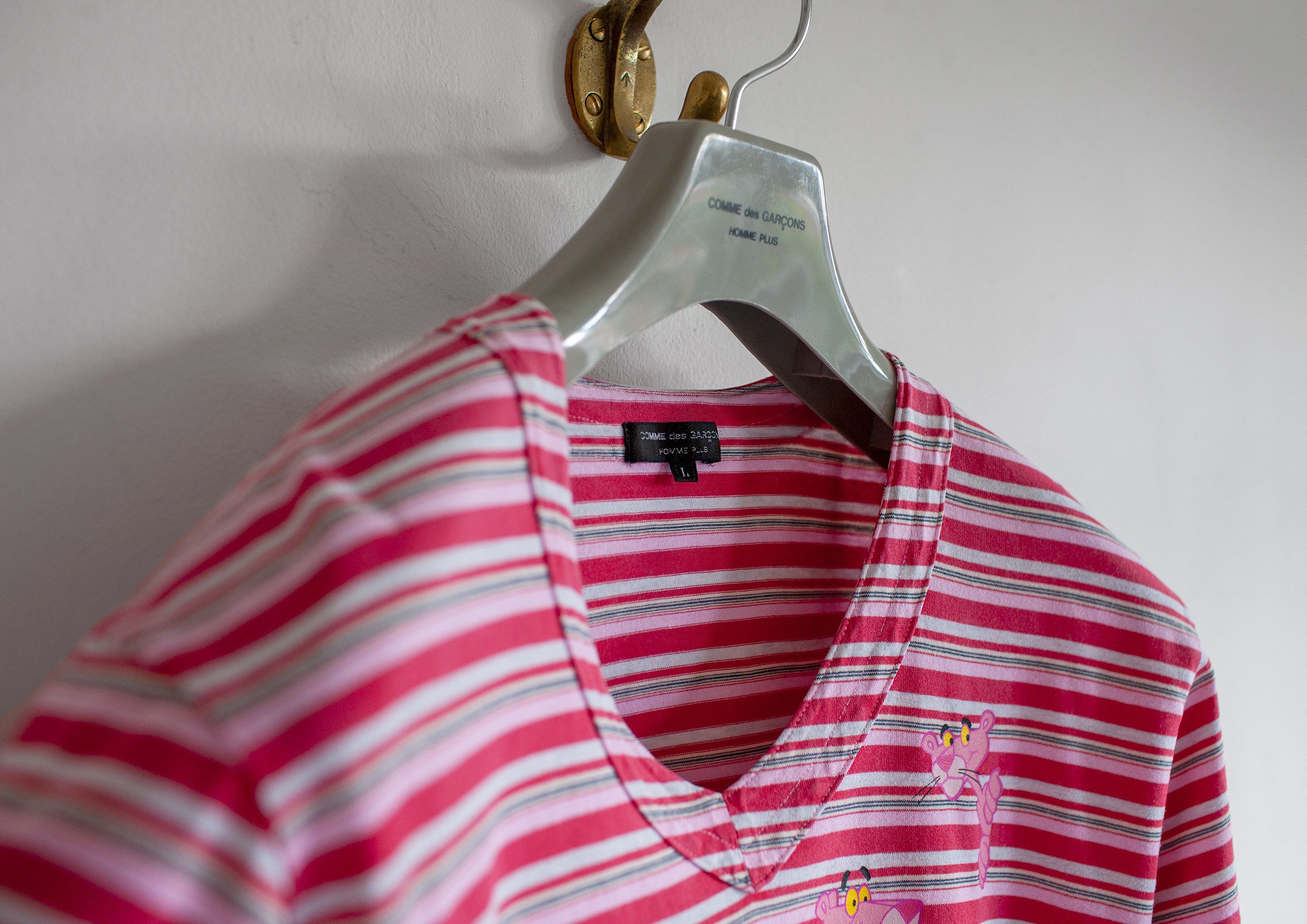 Comme des Garcons Homme Plus SS2005 COMME des GARÇONS HOMME PLUS PINK PANTHER T-SHIRT Size US L / EU 52-54 / 3 - 6 Thumbnail