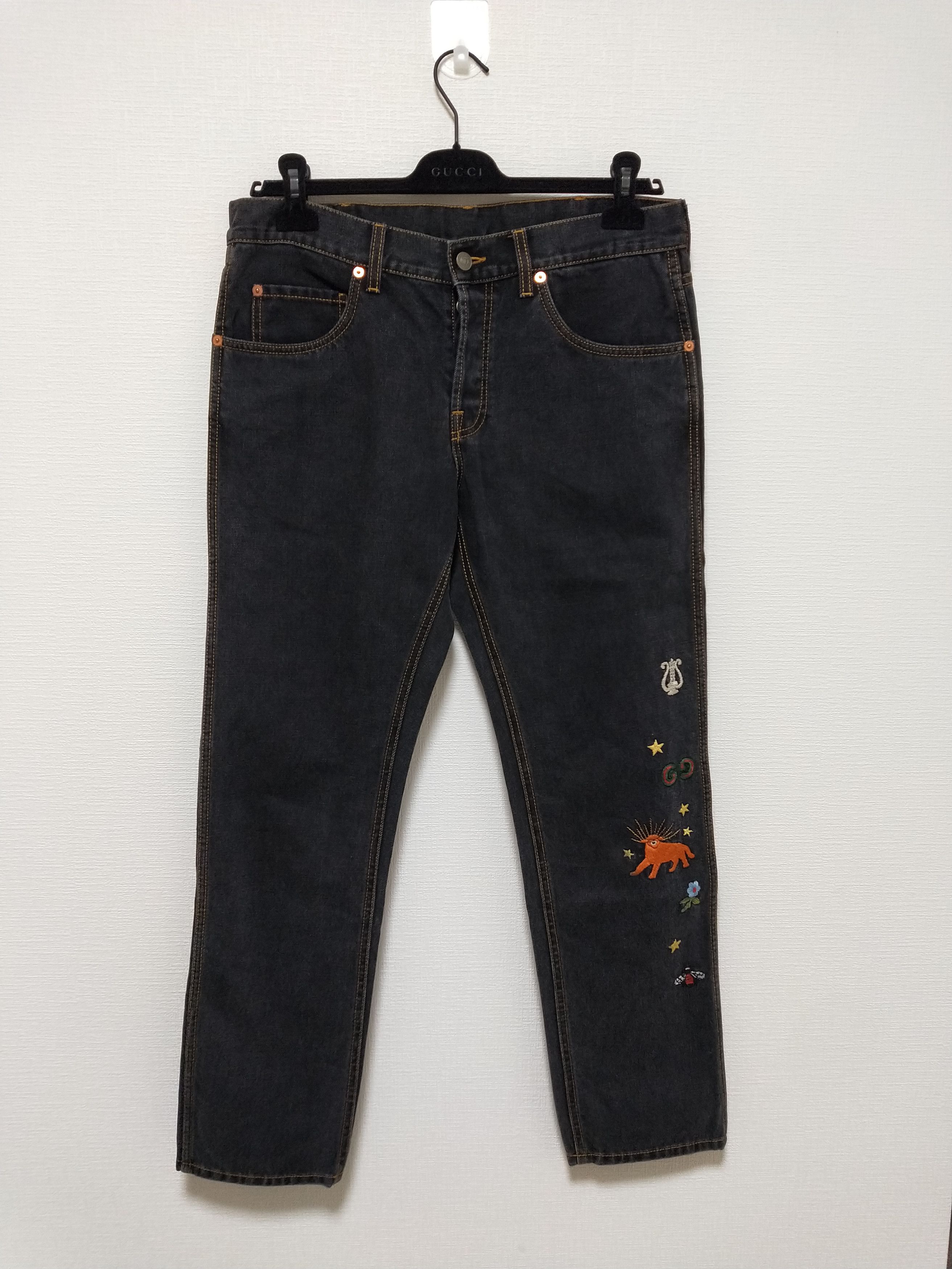 Gucci Embroidered Tapered Jeans Size US 34 / EU 50 - 1 Thumbnail