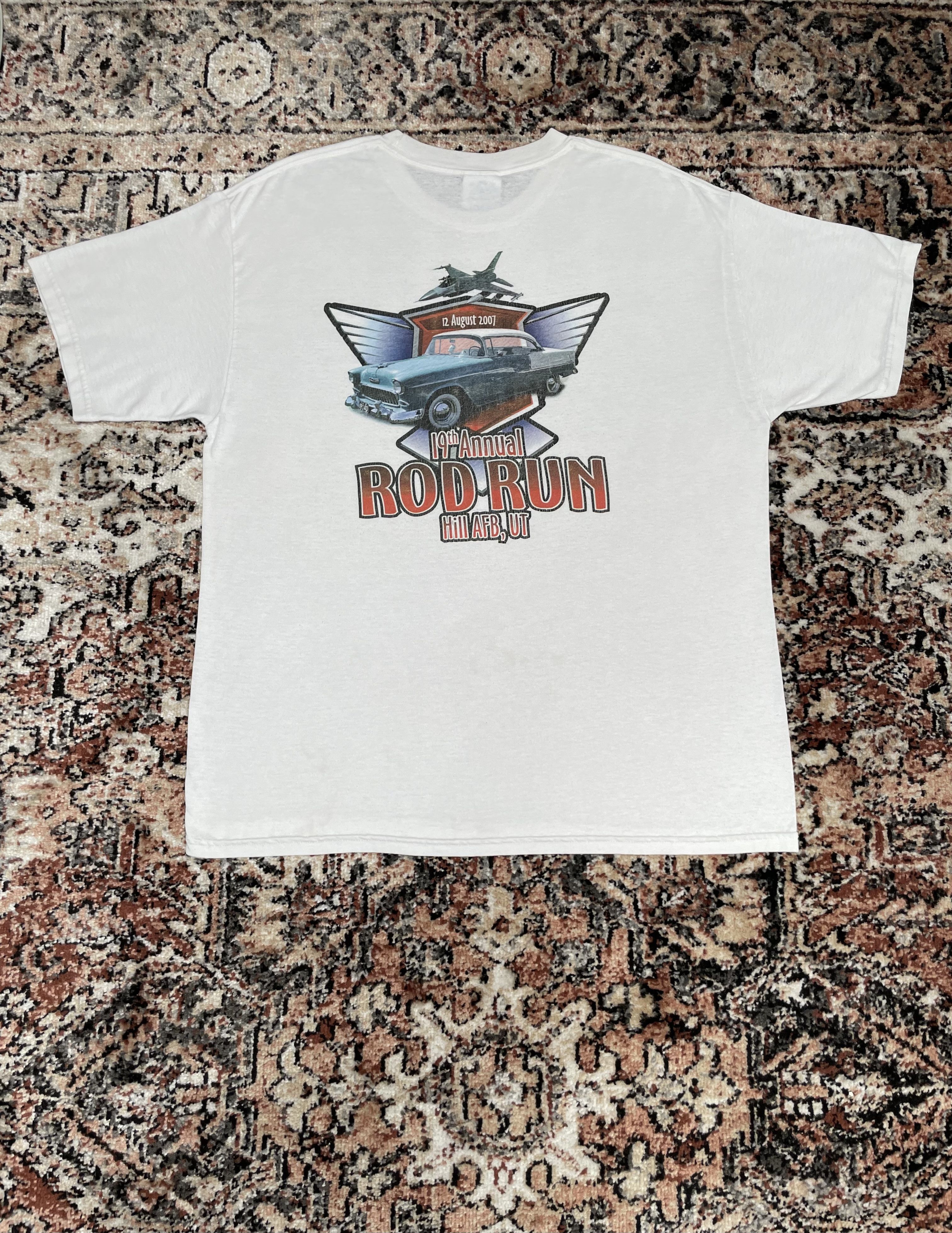 Vintage 19th Annual Rod Run Vintage Tshirt Size US L / EU 52-54 / 3 - 4 Thumbnail