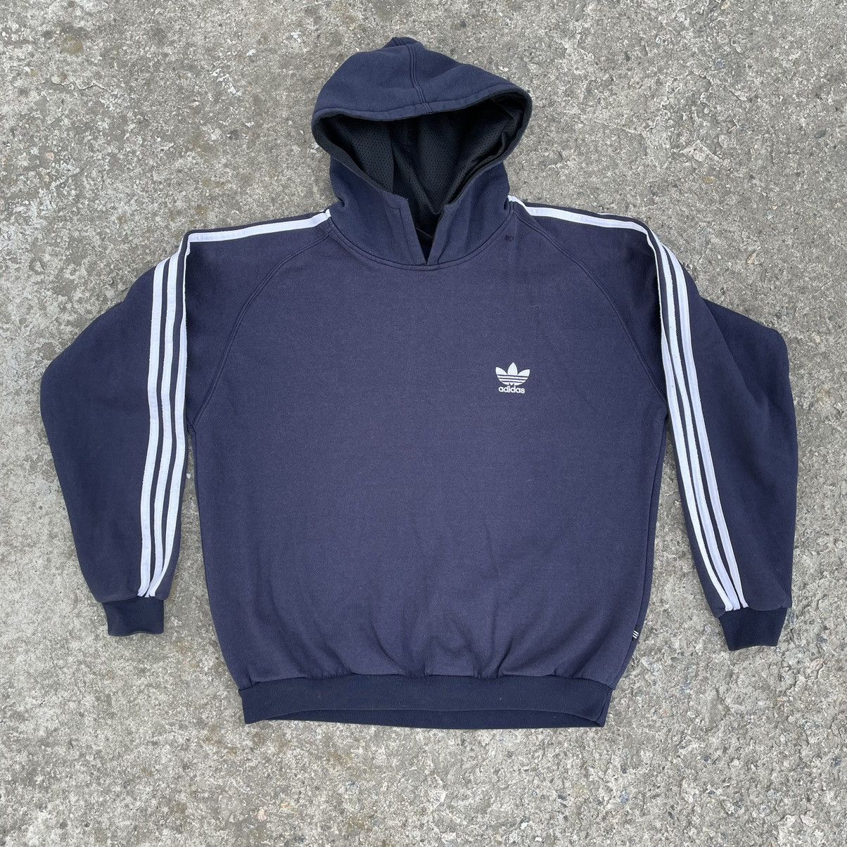 Adidas × Vintage Vintage Adidas Hoodie Big Logo 90s Streetwear Y2K Sweater Size US XL / EU 56 / 4 - 2 Thumbnail