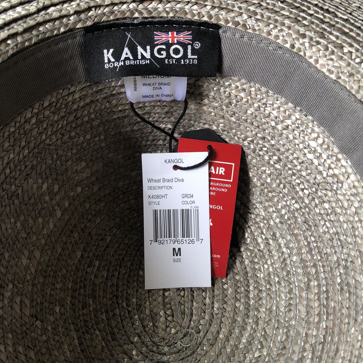 Kangol KANGOL Wheat Braid Diva MEDIUM Size 34 - 4 Thumbnail