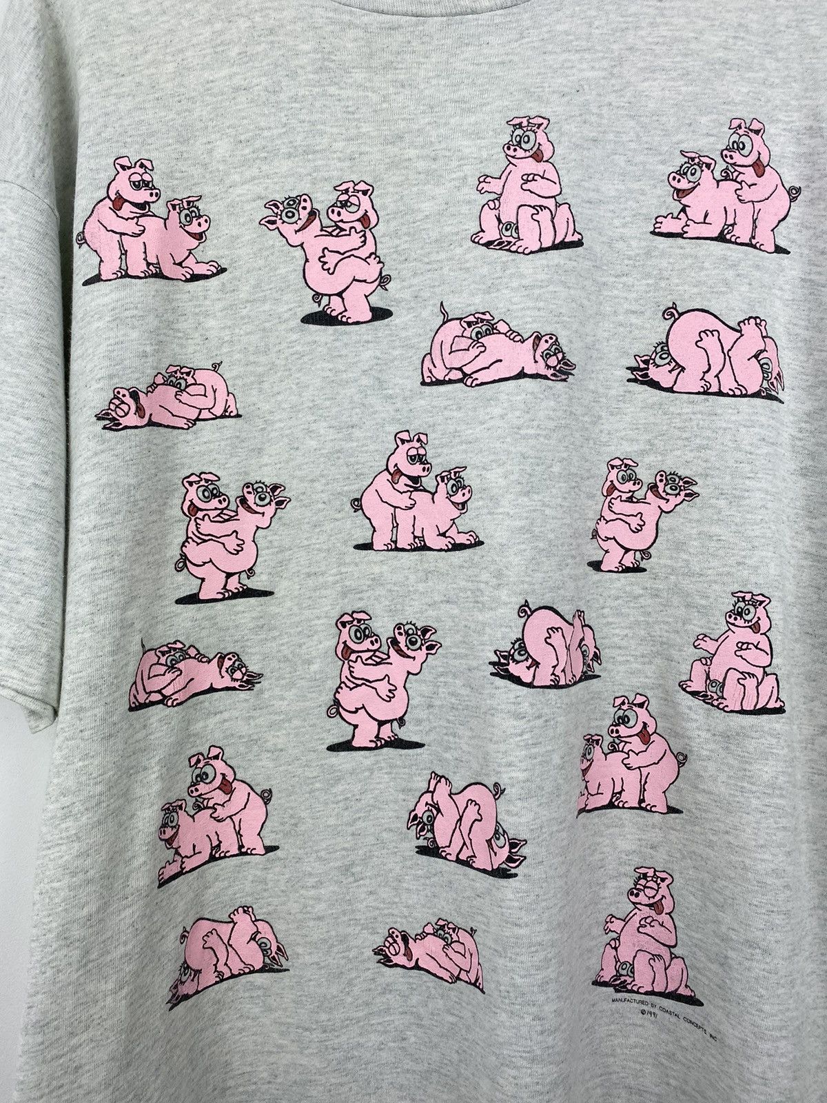 Vintage Vintage 1991 Funny Sex Position Pig T Shirt Y2K Porn Star Size US XL / EU 56 / 4 - 2 Thumbnail