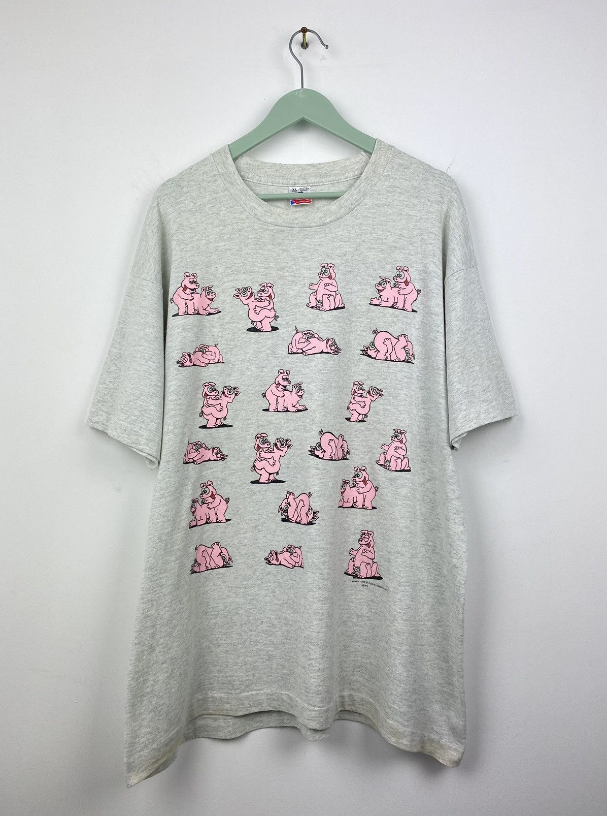 Vintage Vintage 1991 Funny Sex Position Pig T Shirt Y2K Porn Star Size US XL / EU 56 / 4 - 1 Thumbnail