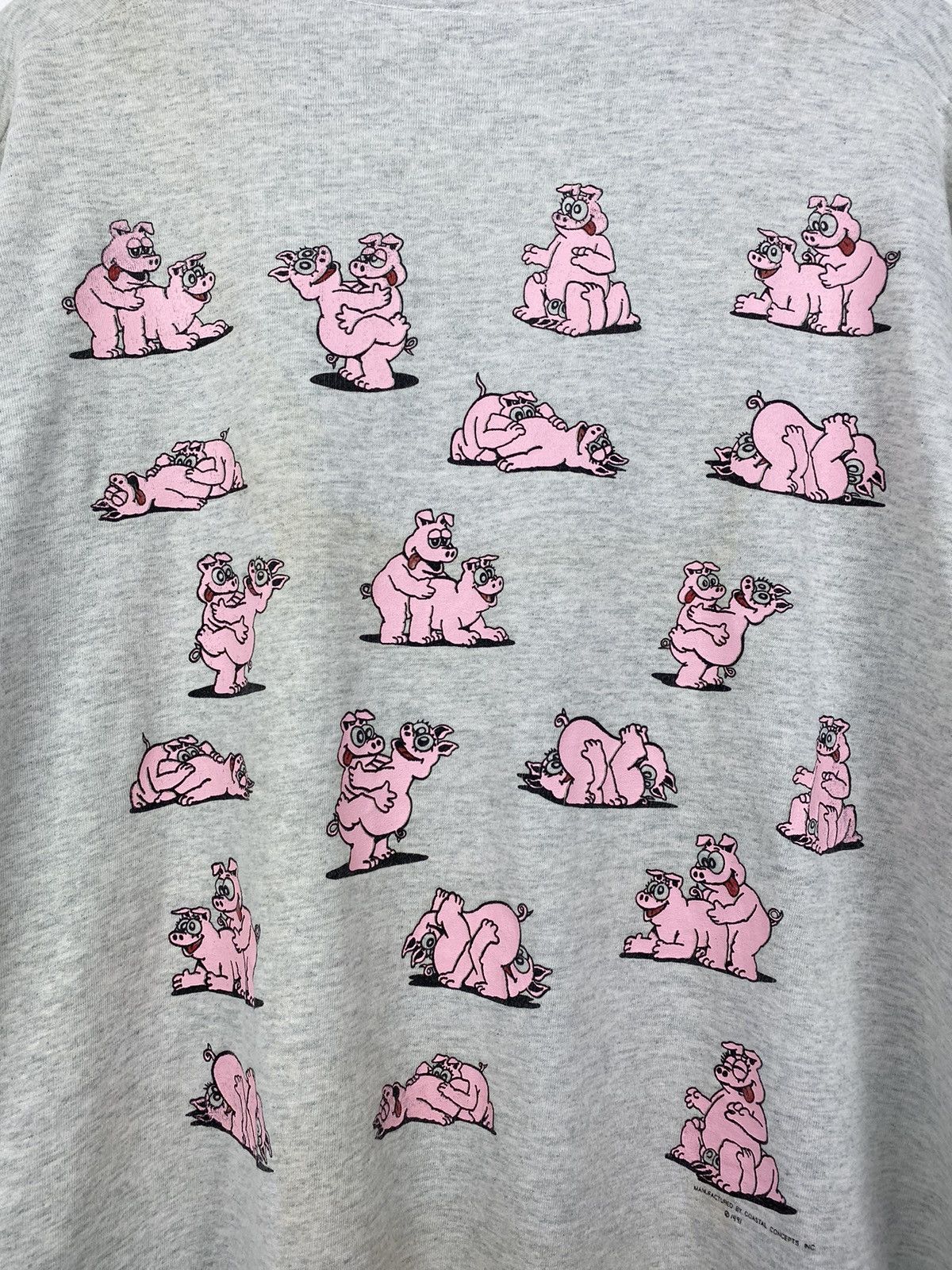 Vintage Vintage 1991 Funny Sex Position Pig T Shirt Y2K Porn Star Size US XL / EU 56 / 4 - 8 Thumbnail
