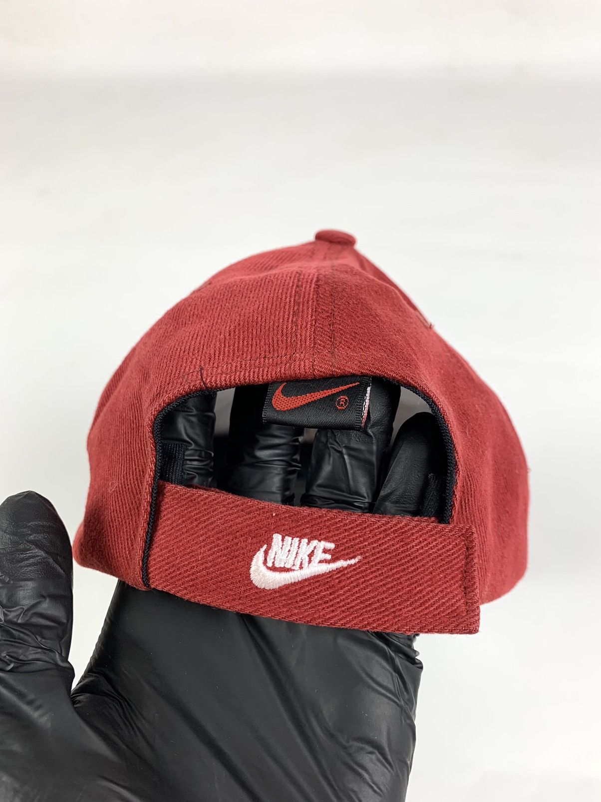 Nike 90s Vintage Nike Athletic Embroidered Swoosh Red Cap Hat Size ONE SIZE - 6 Thumbnail