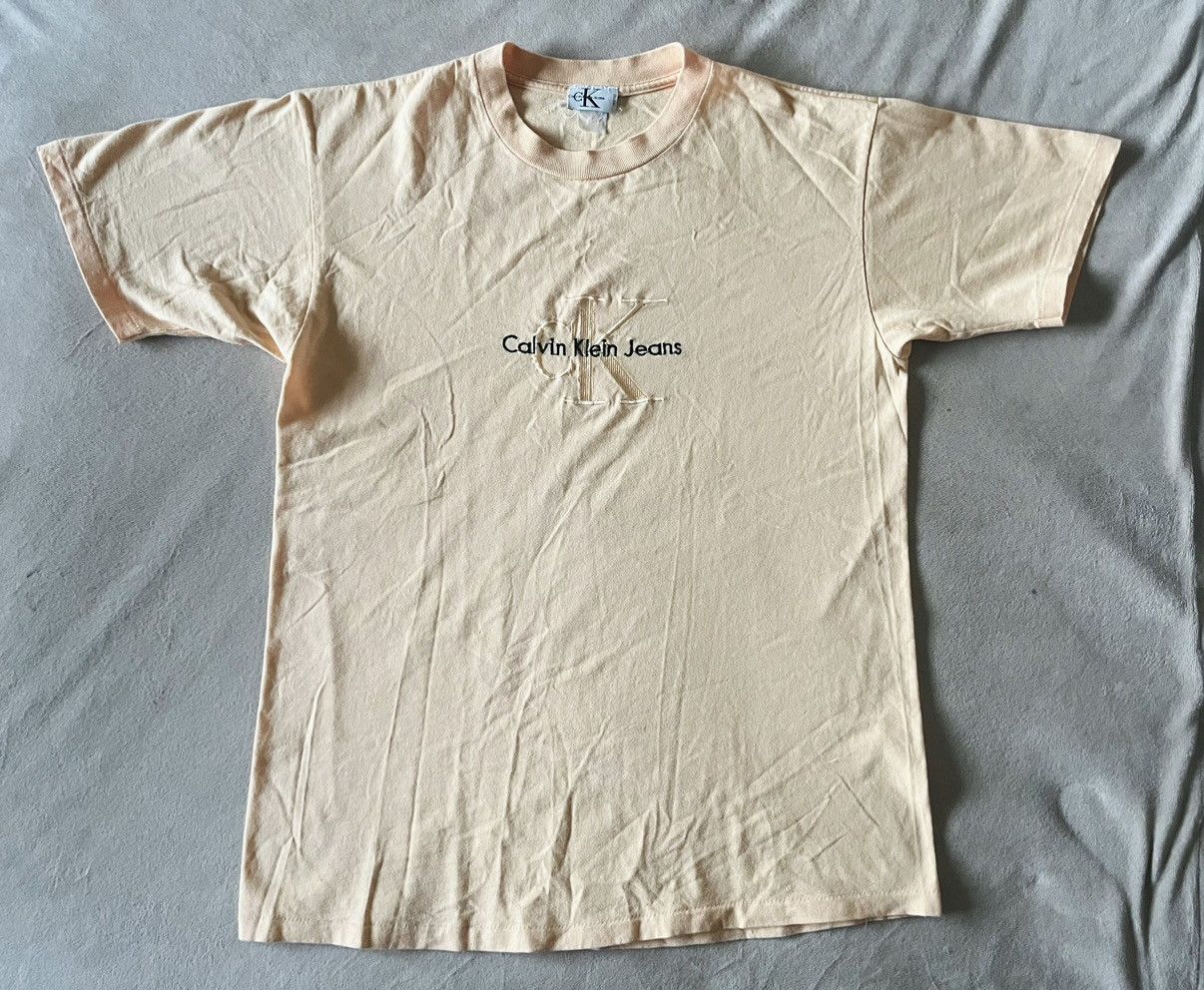 Calvin Klein × Vintage Vintage Calving Klein Embroidered CK Ted (Yellow) - Large Size US L / EU 52-54 / 3 - 2 Thumbnail
