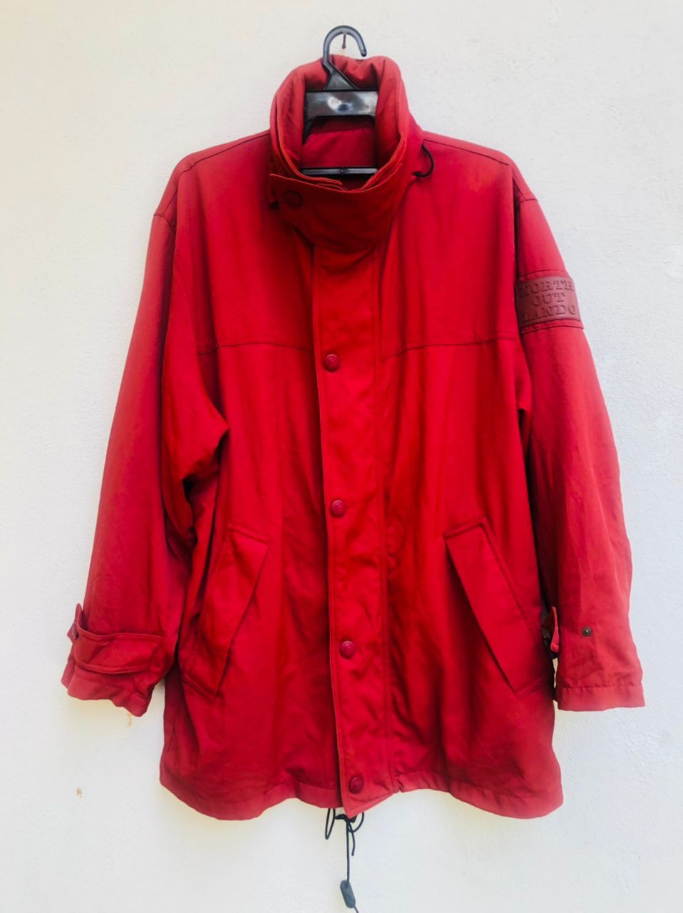 image of Vintage Mike Burnies Japanese Designer Fashion Style Jacket in Red, Men's (Size Large)